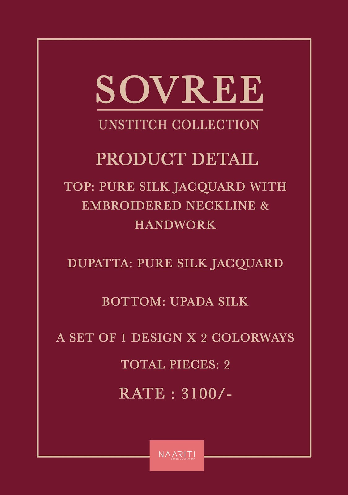 Sovree Naariti Silk Jacquard Pant Style Suits Wholesale Rate