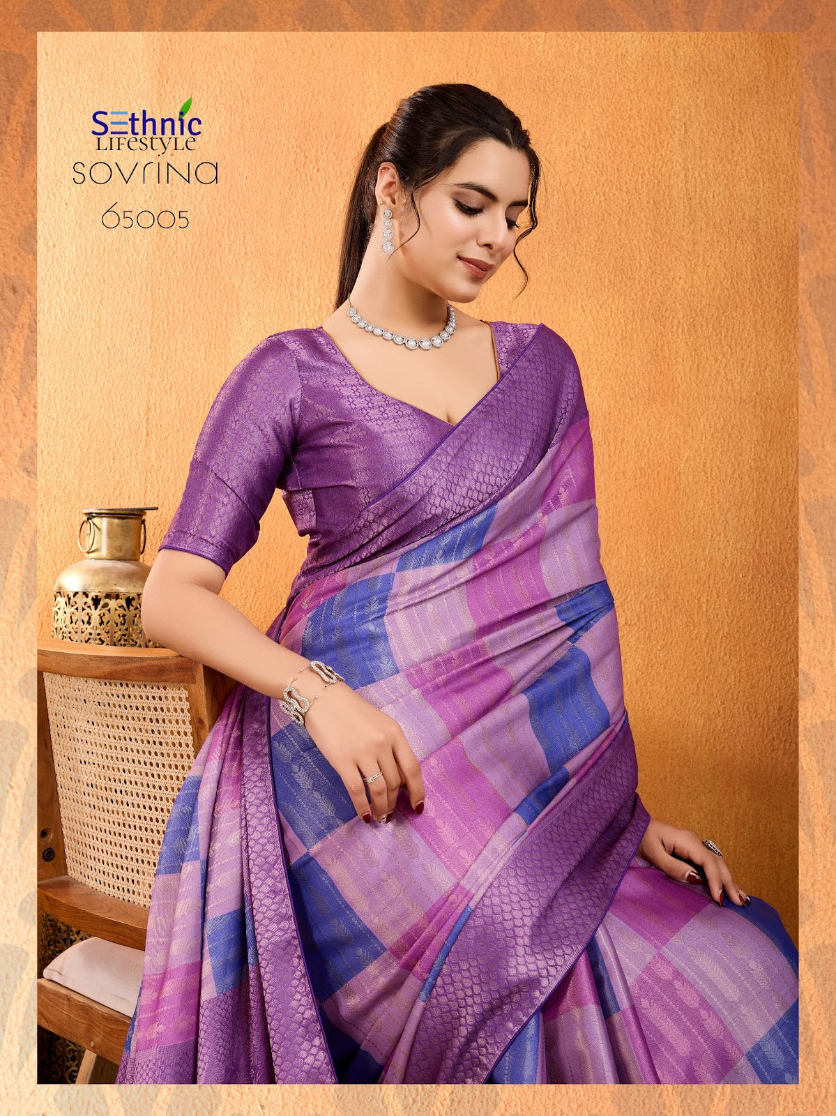 Sovrina 65001-65005 Sethnic Silk Sarees Wholesale Price
