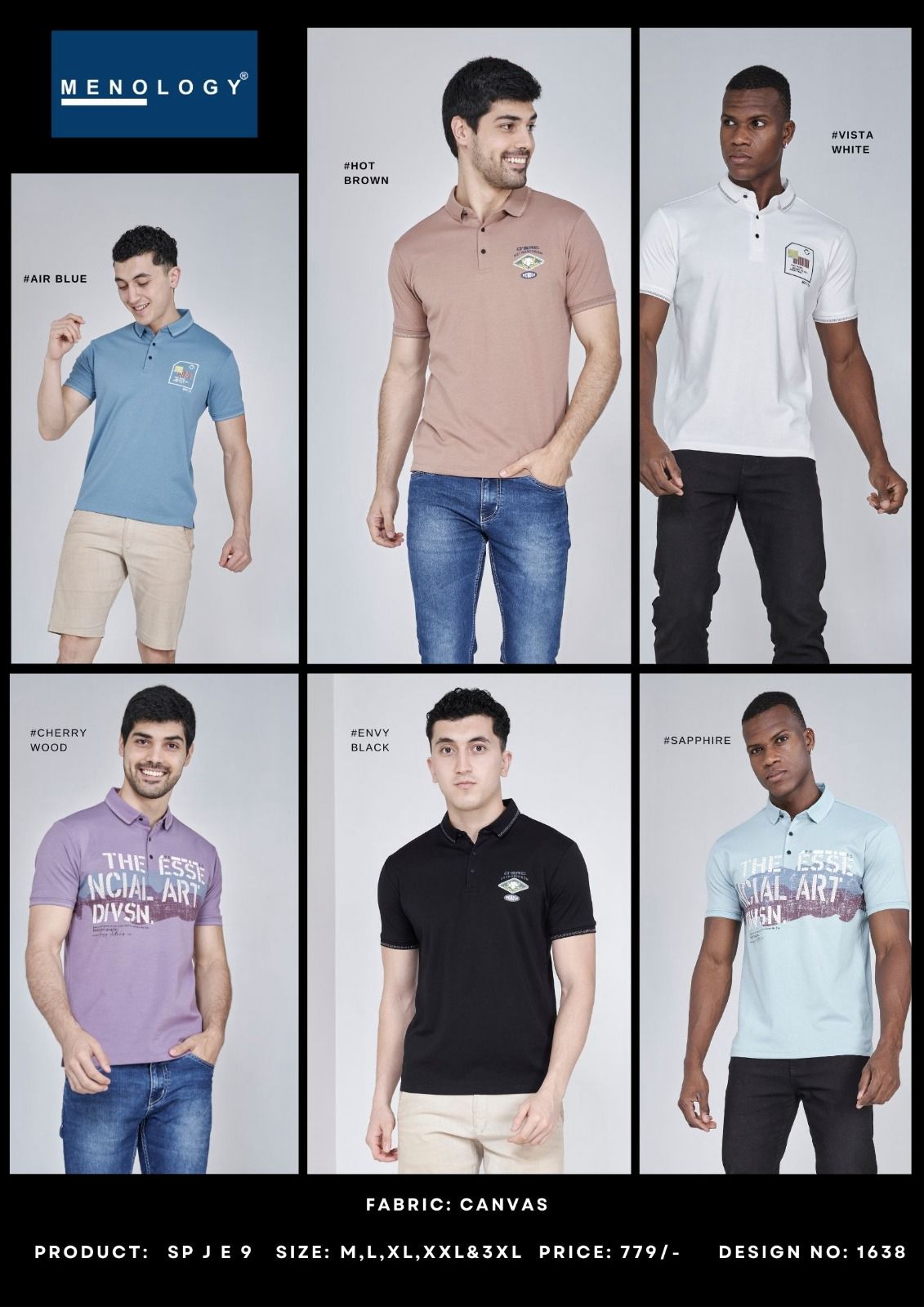 Sp J E 9 Menology Canvas Mens Tshirts Wholesale Price