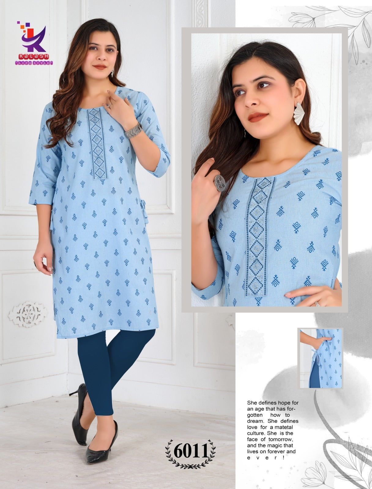 Spark Glow Mlm Kalash Lifestyle Khadi Cotton Kurti With Pocket Manufacturer Gujarat
