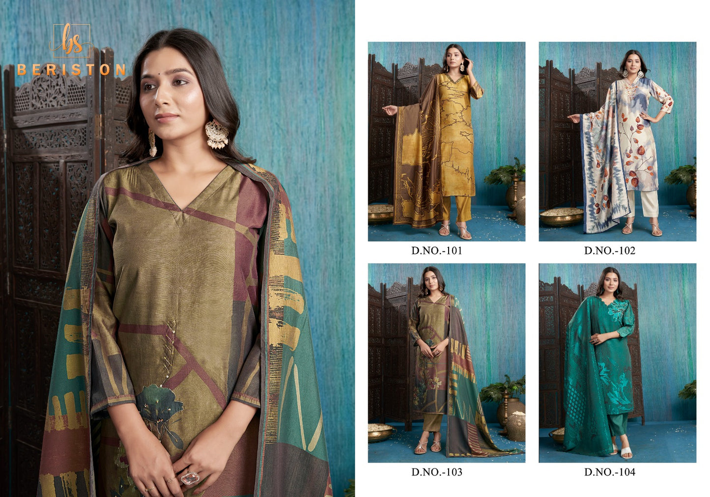 Sparkle 1 Beriston Viscose Silk Readymade Pant Style Suits Manufacturer India