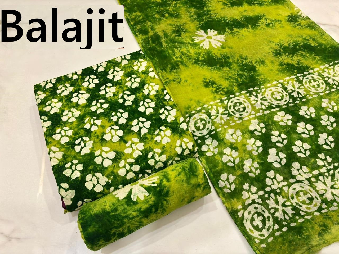 Special Discharge Batik 2503 Balajit Cotton Dress Material Manufacturer Gujarat
