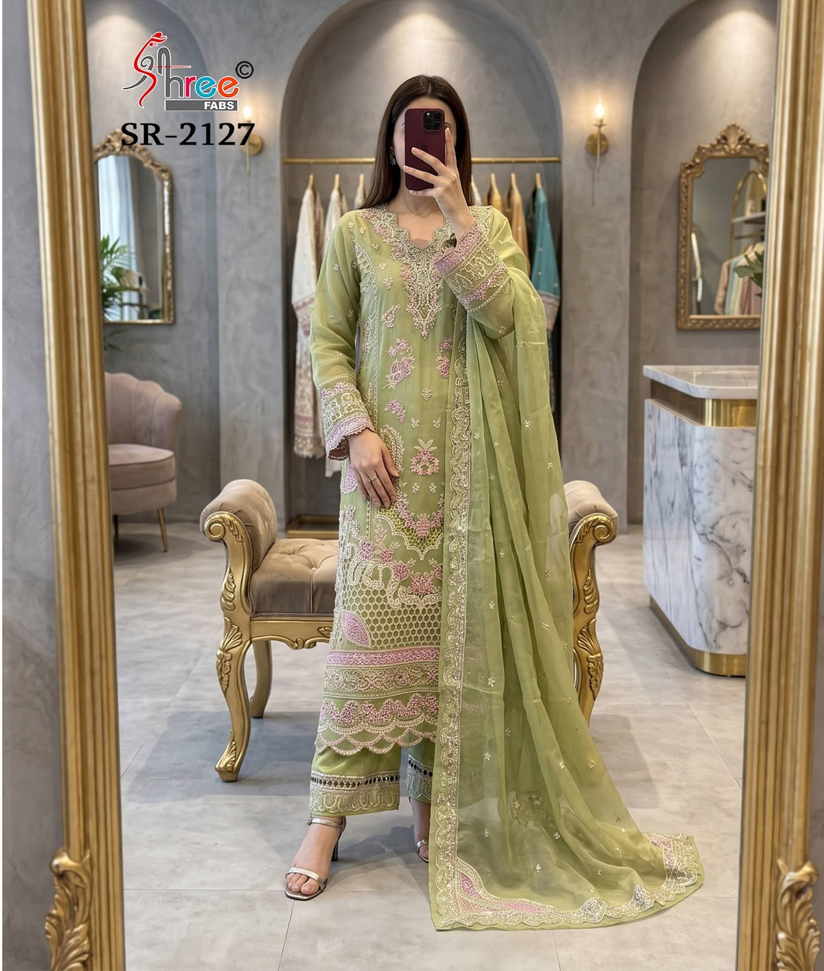Sr 2127 Shree Fabs Chiffon Pakistani Readymade Suits Wholesaler Ahmedabad