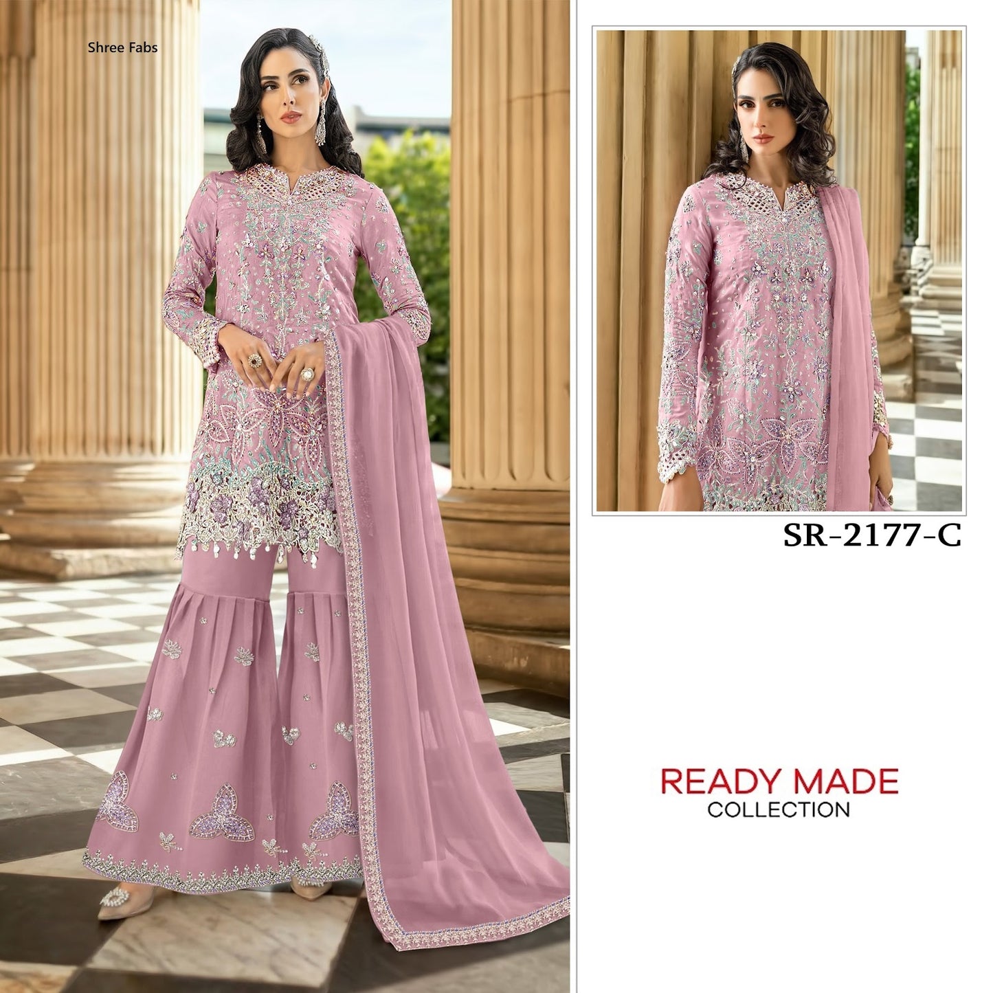 Sr 2177 Shree Fabs Georgette Pakistani Readymade Suits Manufacturer