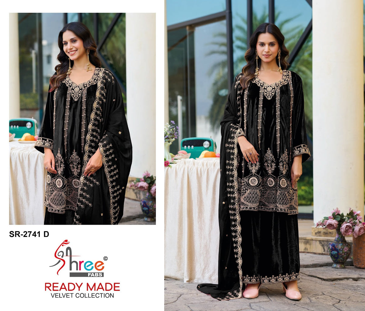 Sr 2741 Shree Fabs Premium Readymade Velvet Suits Manufacturer Gujarat