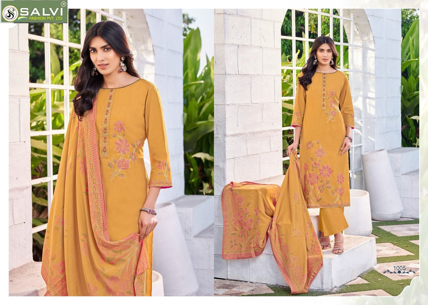 Sravya Silk Salvi Fashion Modal Silk Pant Style Suits Wholesaler