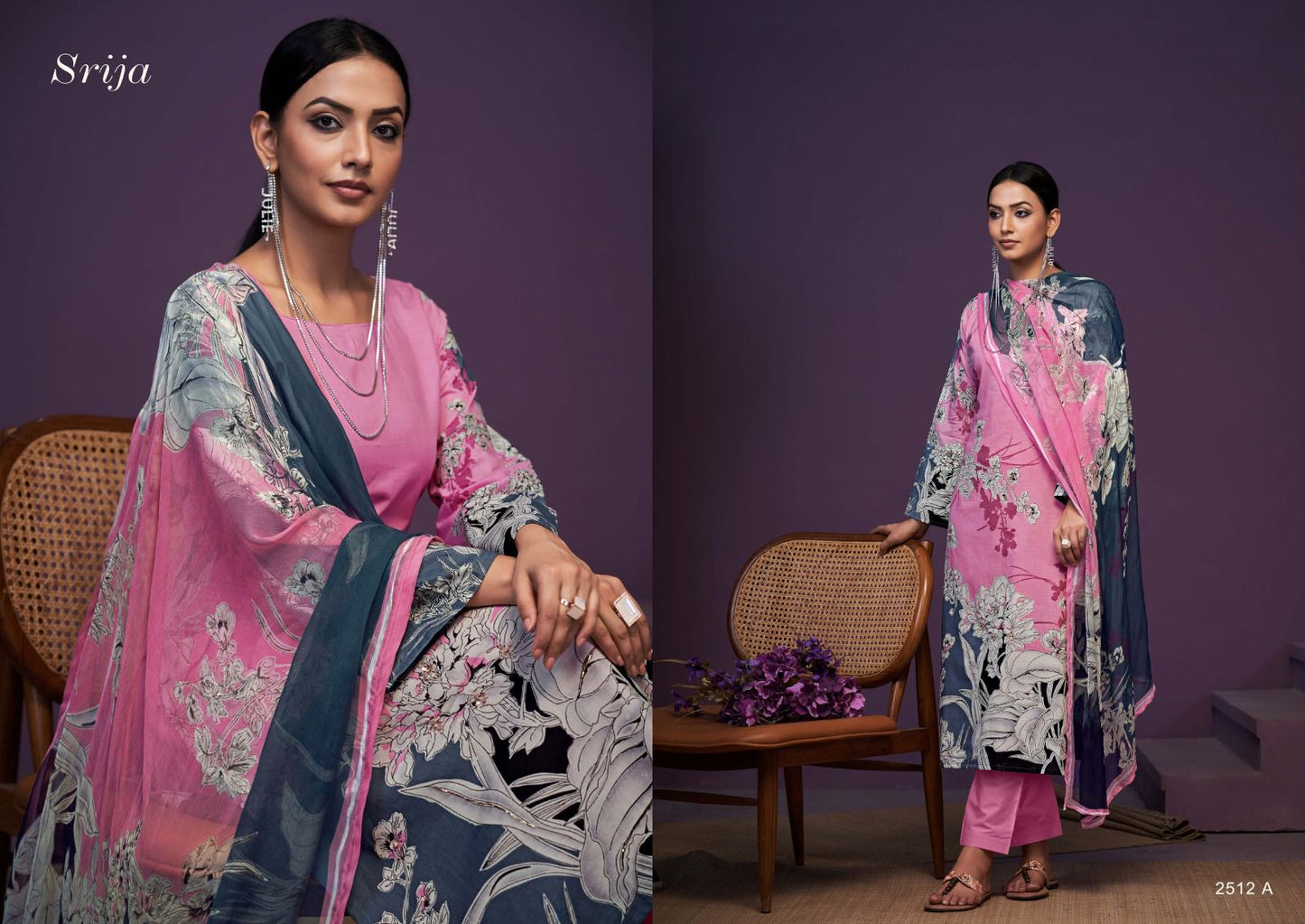 Srija Sargam Prints Cotton Pant Style Suits Wholesaler Ahmedabad