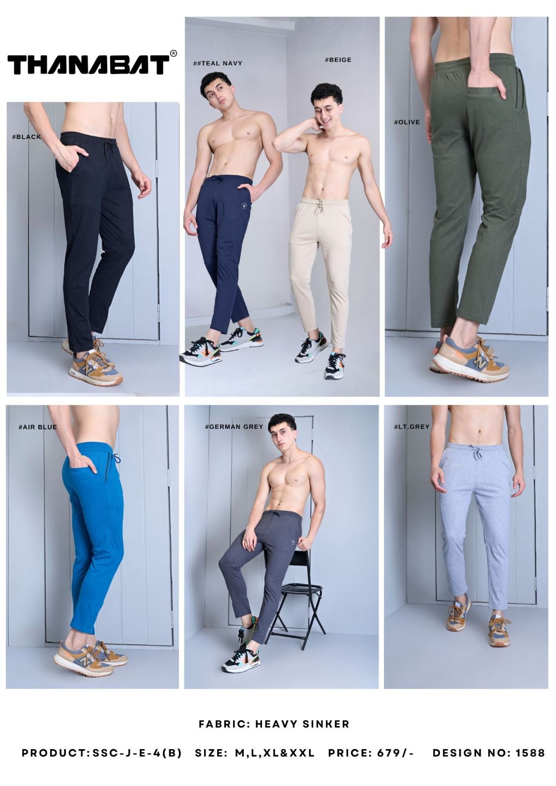 Ssc J E 4-B Thanabat Sinker Mens Joggers Manufacturer India