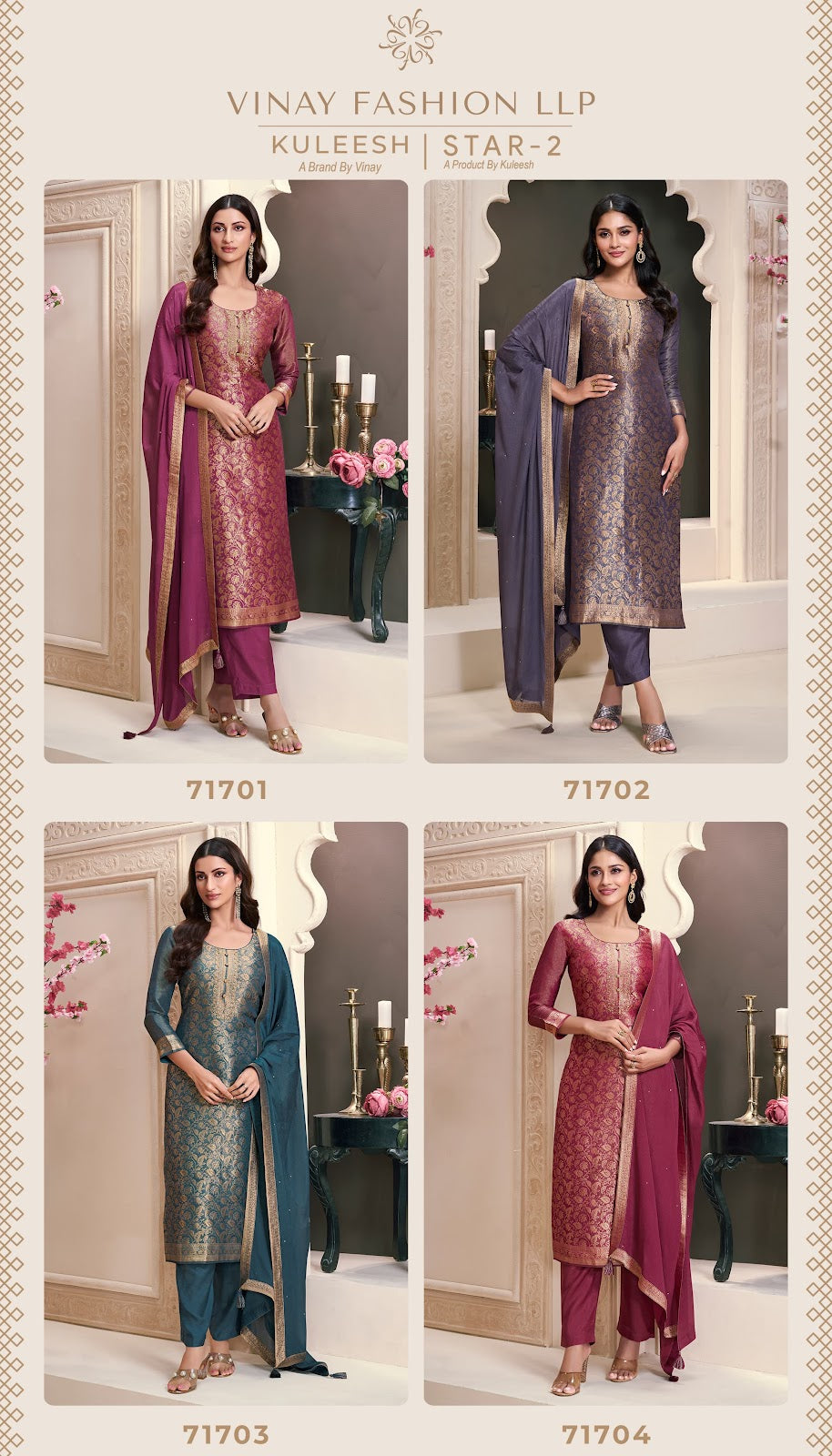 Star 2 Kuleesh Vinay Fashion Llp Simmer Pant Style Suits Manufacturer