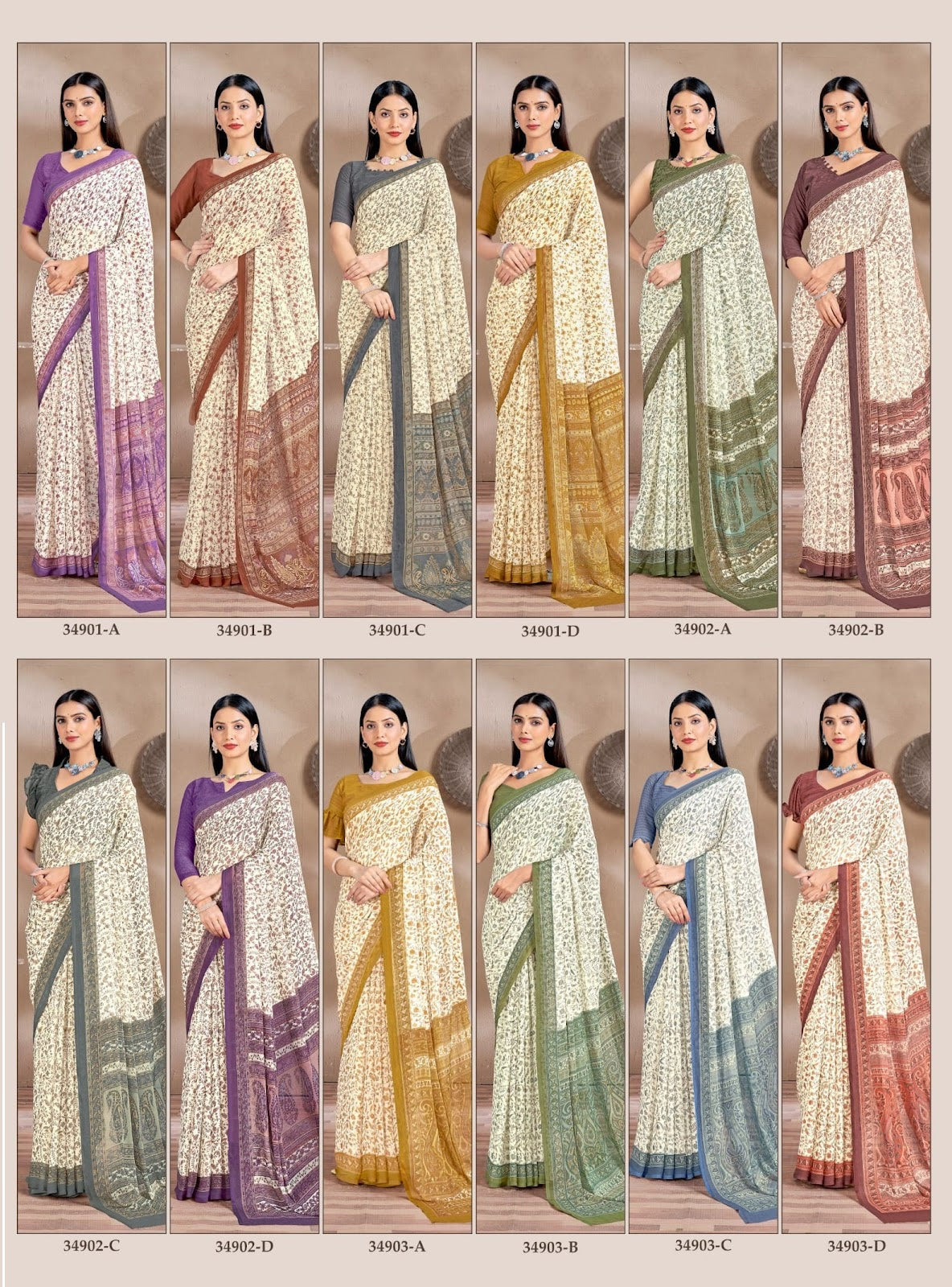 Star Chiffon 161 Ruchi Sarees Wholesaler