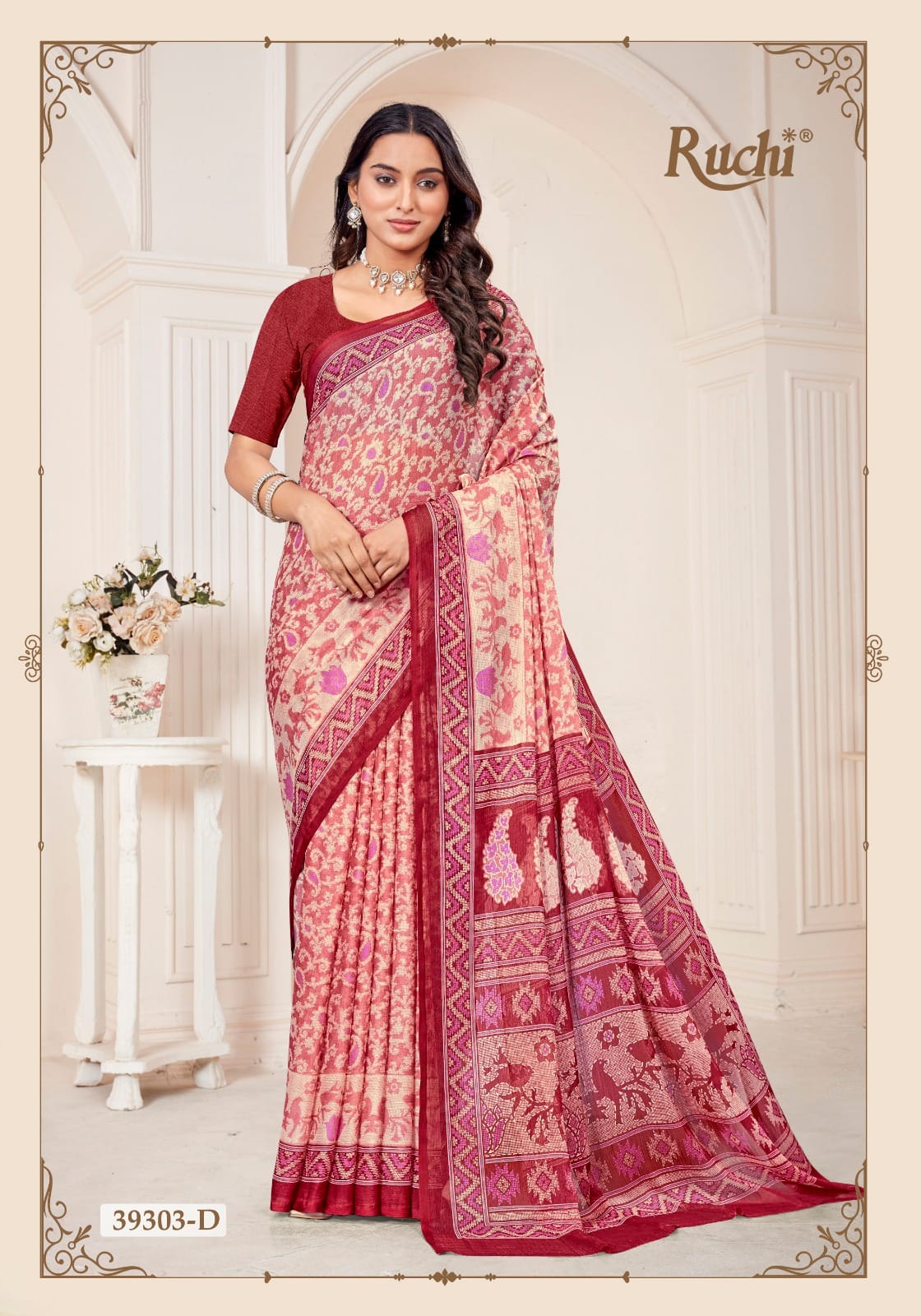 Star Chiffon 184 Ruchi Sarees Wholesaler India