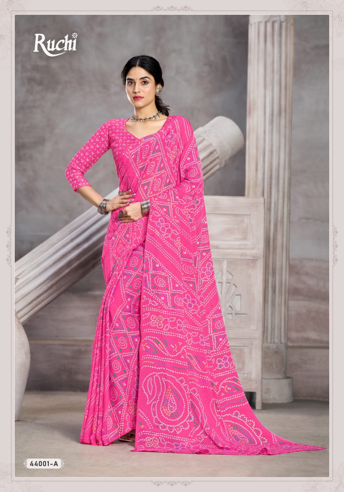 Star Chiffon 199 Ruchi Sarees Exporter Ahmedabad