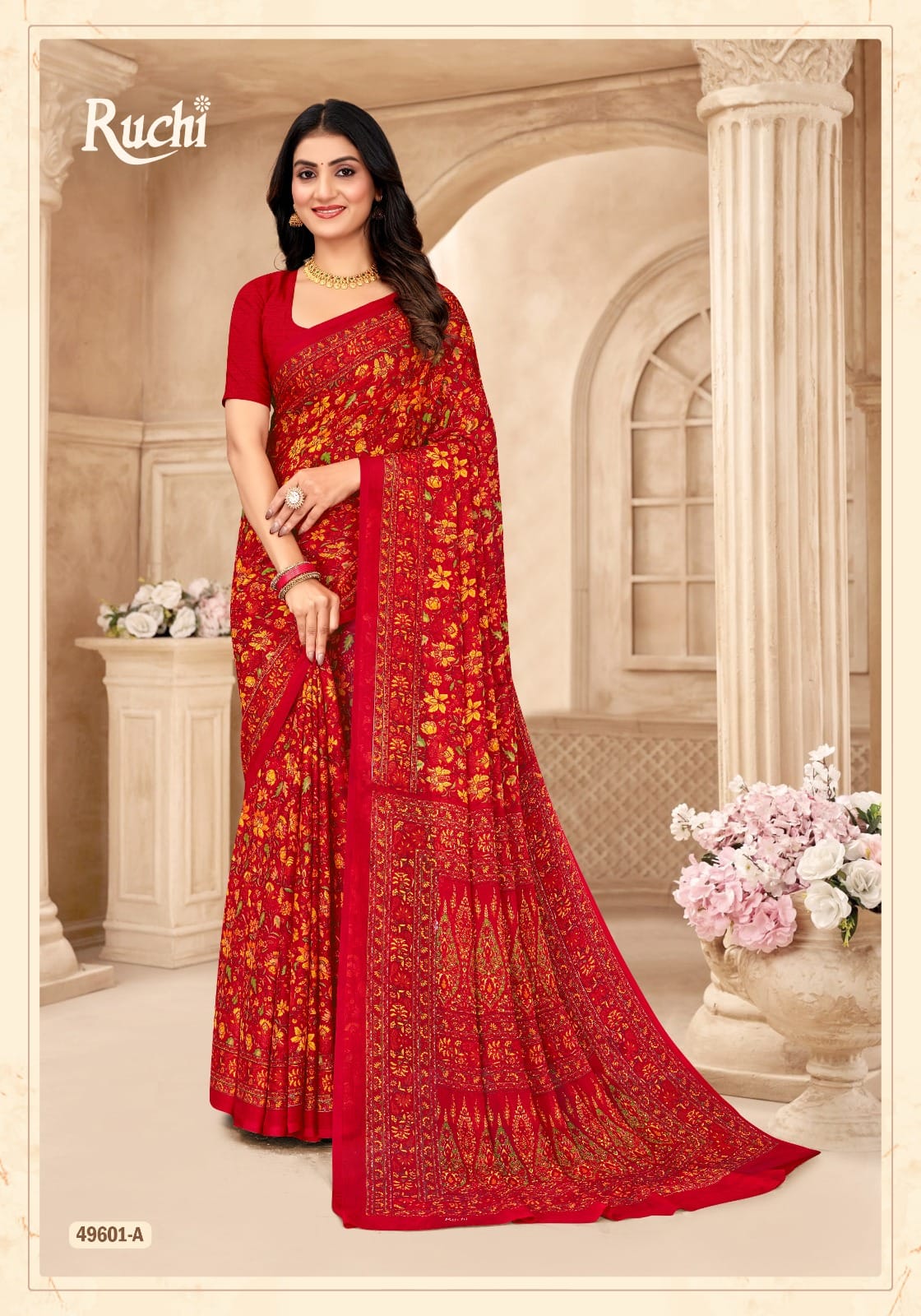 Star Chiffon 206 Ruchi Sarees Manufacturer Gujarat
