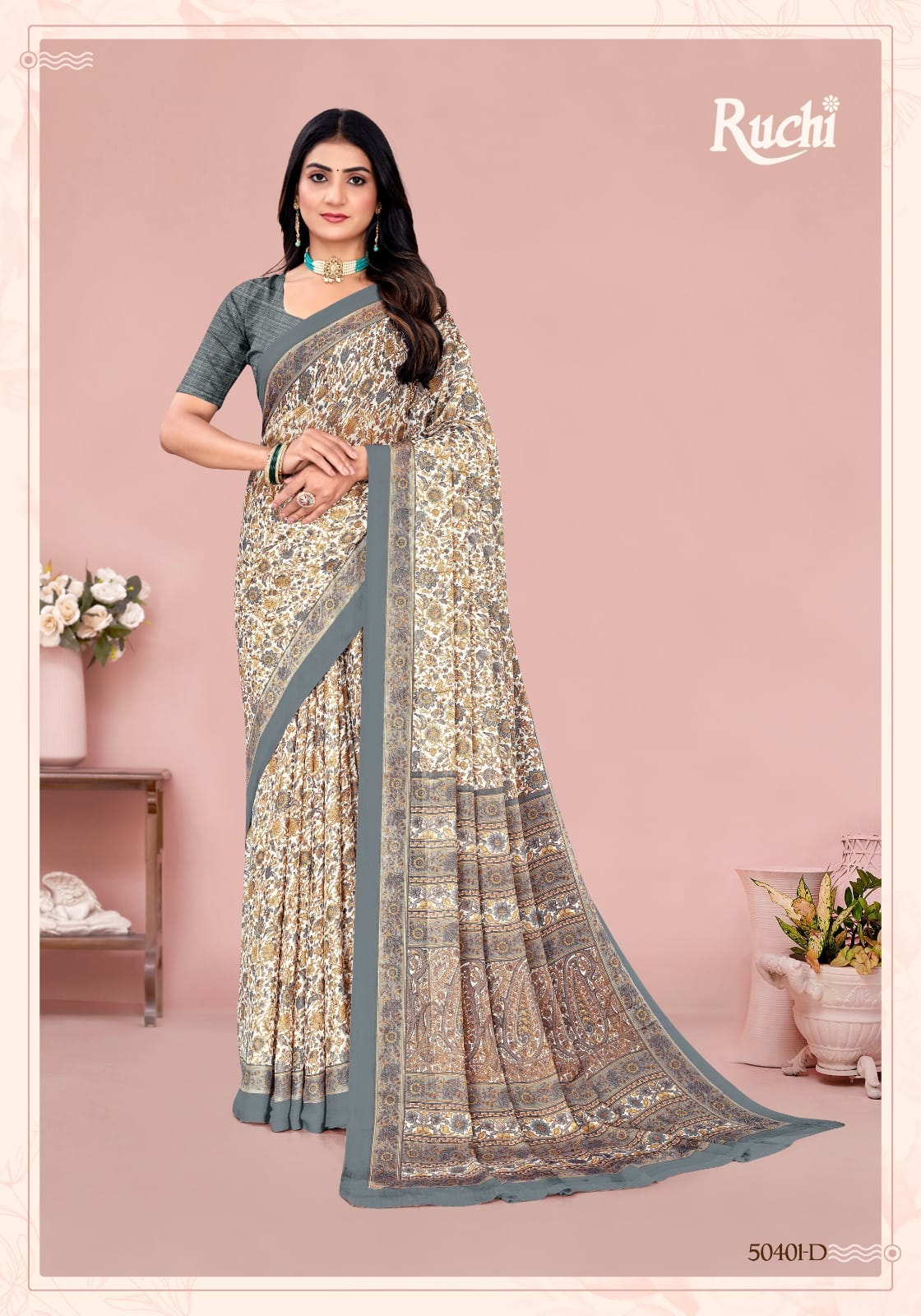 Star Chiffon 211 Ruchi Sarees Supplier Gujarat