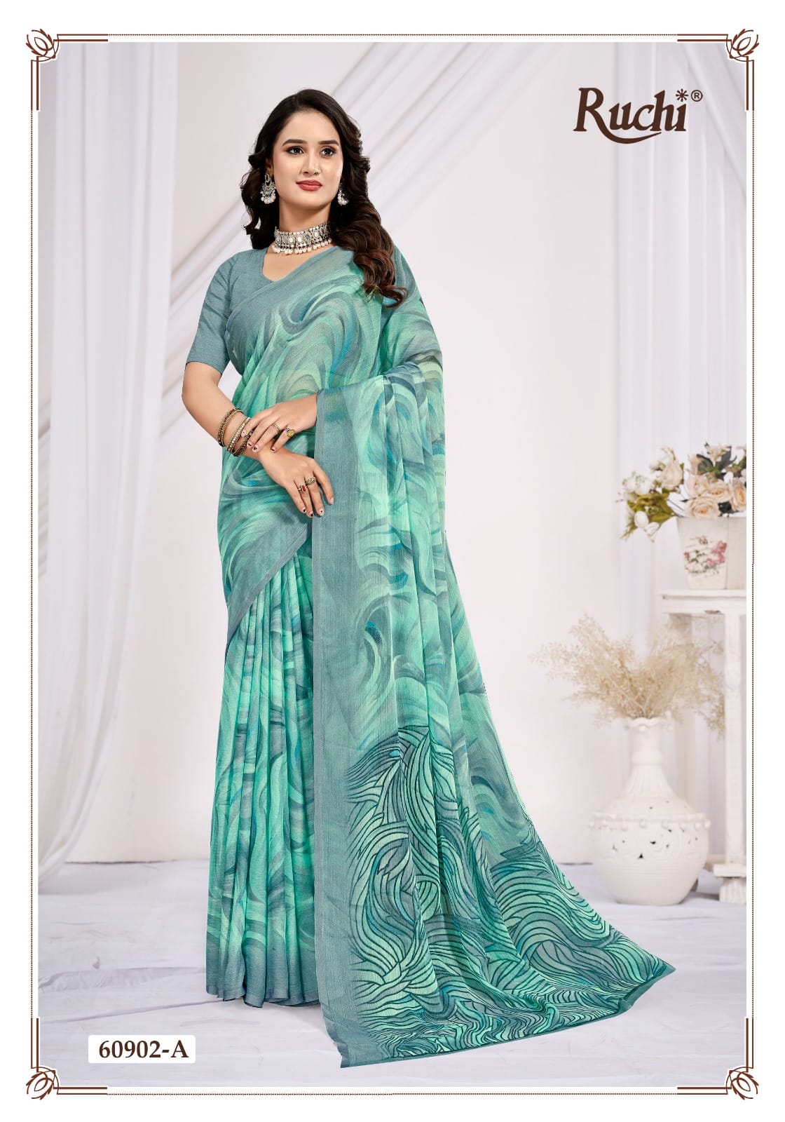 Star Chiffon 223 Ruchi Chiffon Sarees Wholesaler