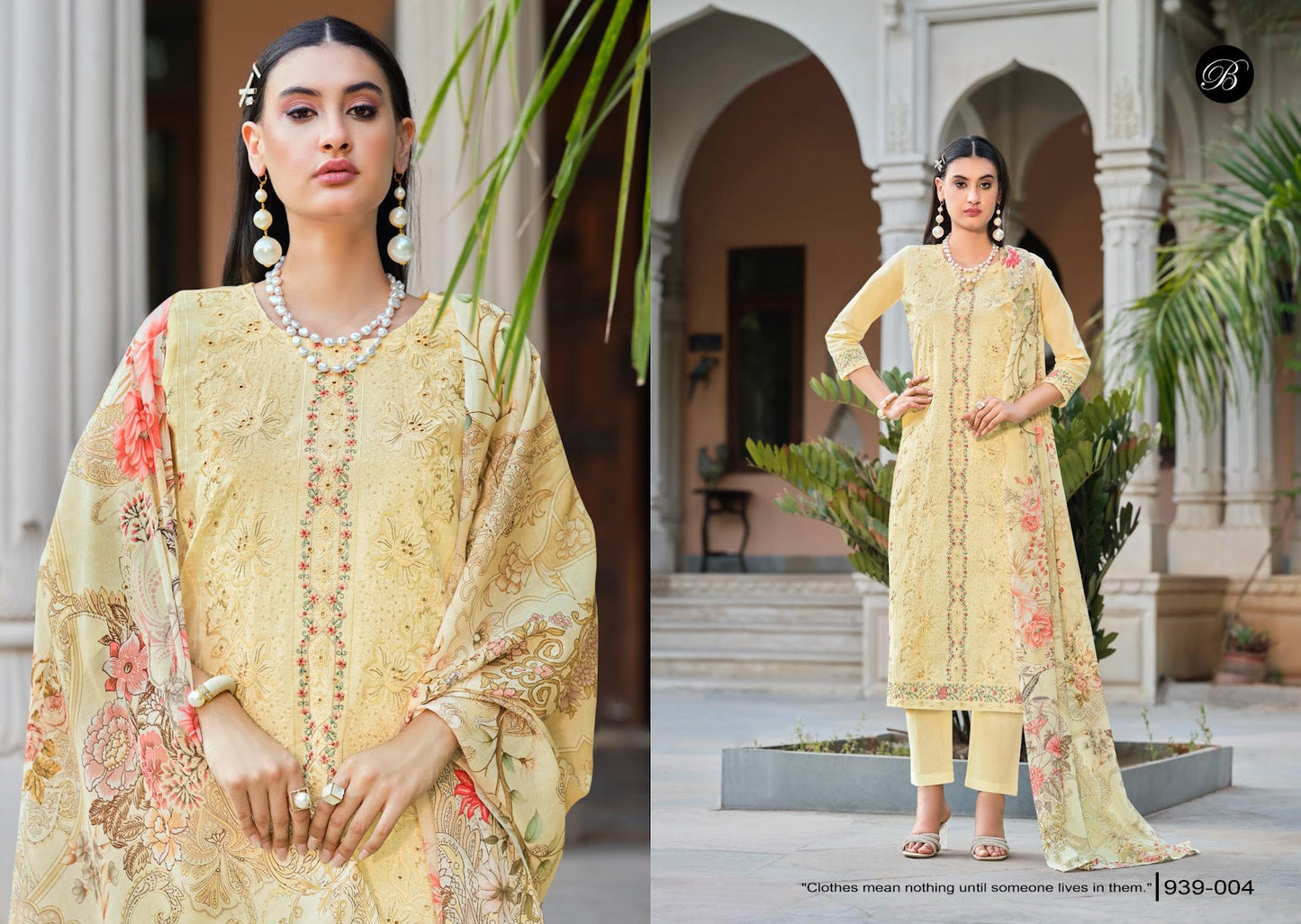 Starlet Ombre Jade Belliza Designer Studio Pure Cotton Karachi Salwar Suits Wholesale Rate