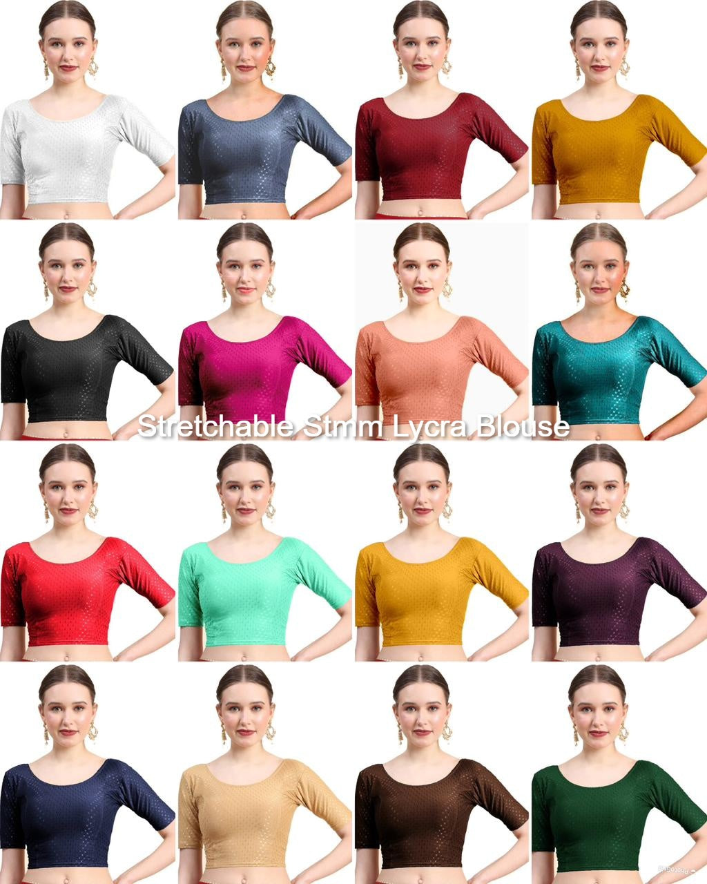 Stretchable Stmm Dobby Blouse Supplier Gujarat