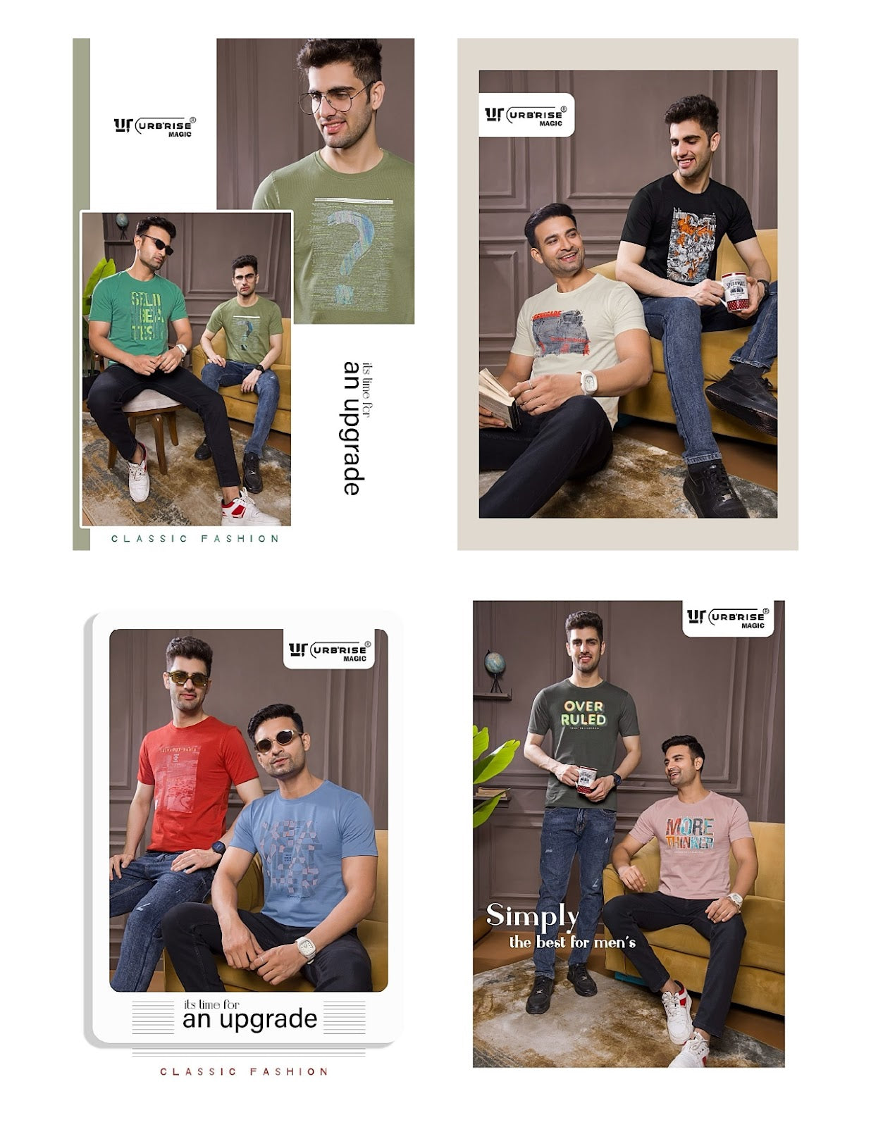 Style 1767-1774 Urbanrise Cotton Biowashed Mens Tshirts Manufacturer