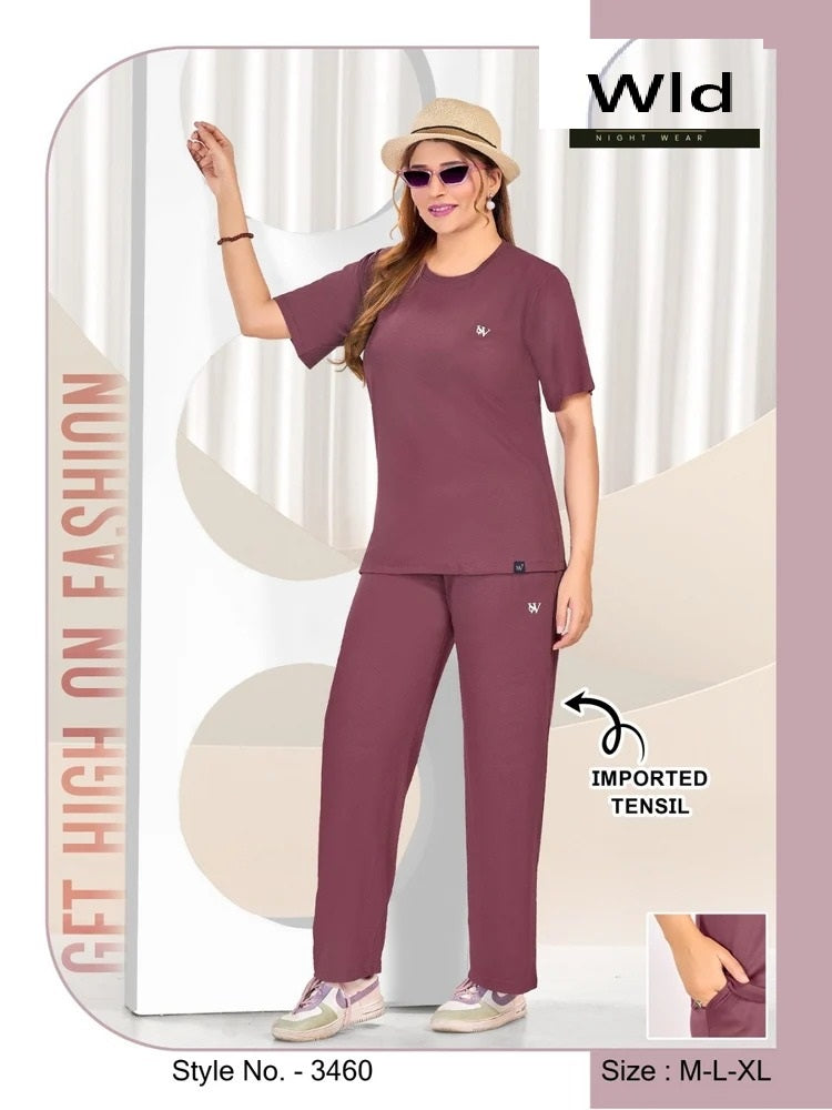 Style 3460 B Wld Tencil Plazzo Night Suits Supplier Ahmedabad