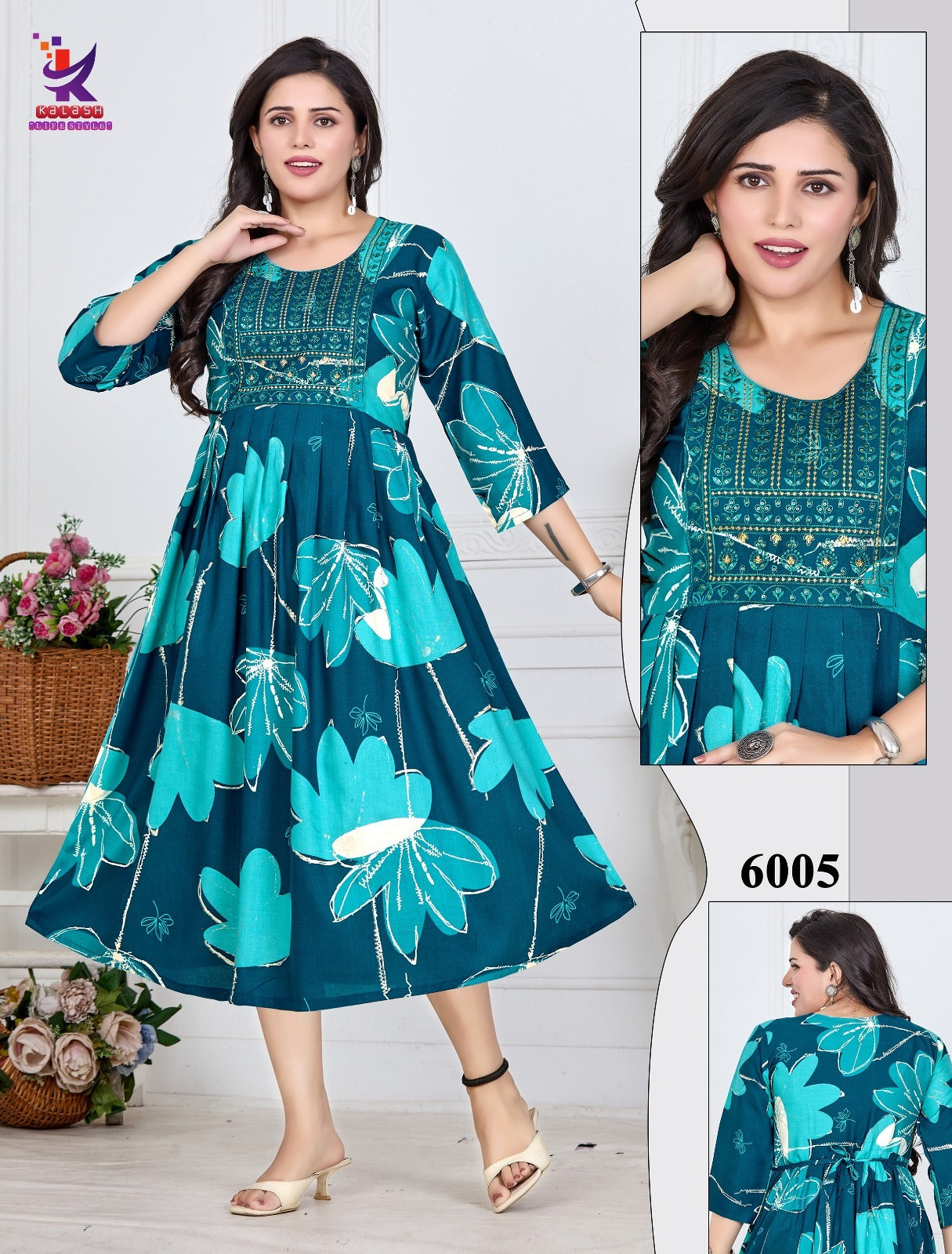 Style Magic Mlm Kalash Lifestyle Rayon 14Kg Anarkali Kurtis Manufacturer