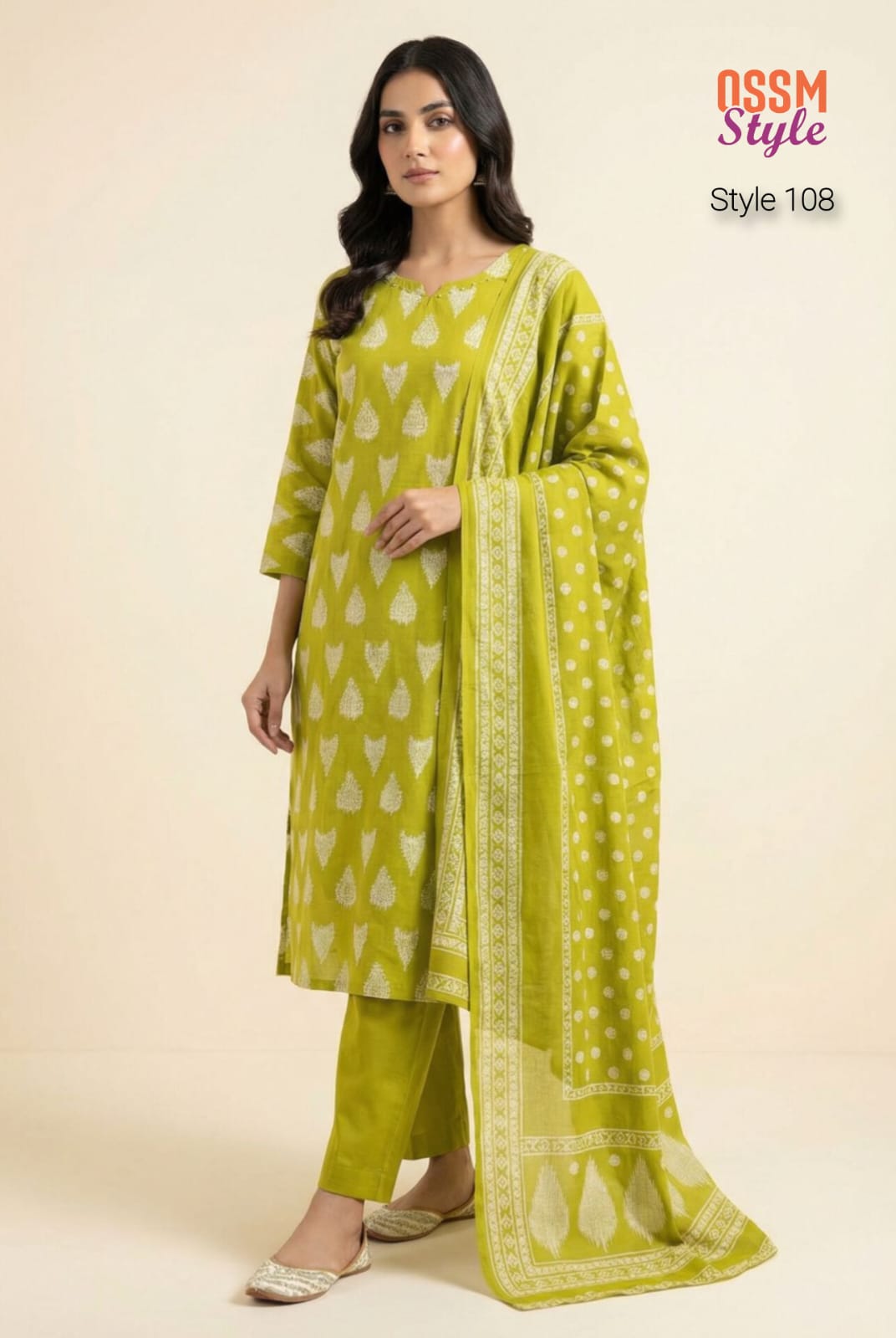 Style No 105-108-135 Ossm Readymade Cotton Pant Suits Wholesale