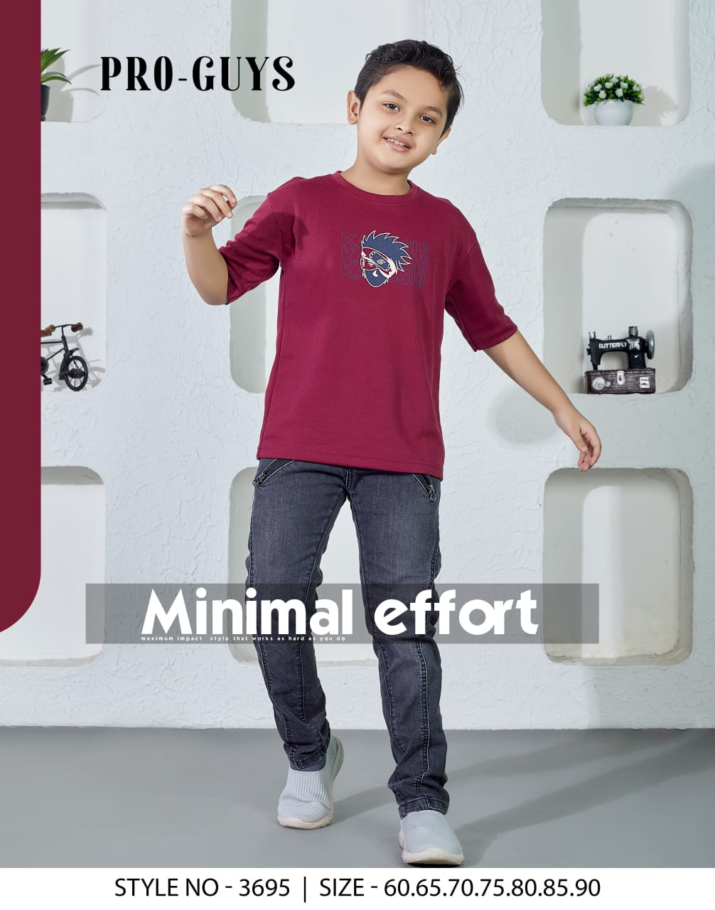 Style No 3695 Pro Guys Knit Boys Tshirt Supplier India