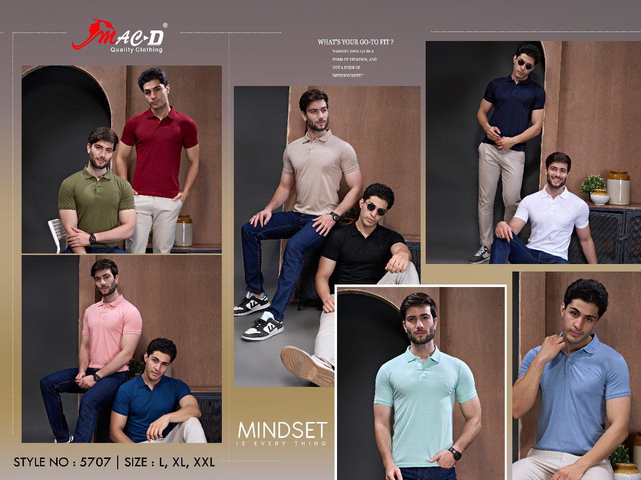 Style No 5707 Mac D Cotton Mens Tshirts Supplier India