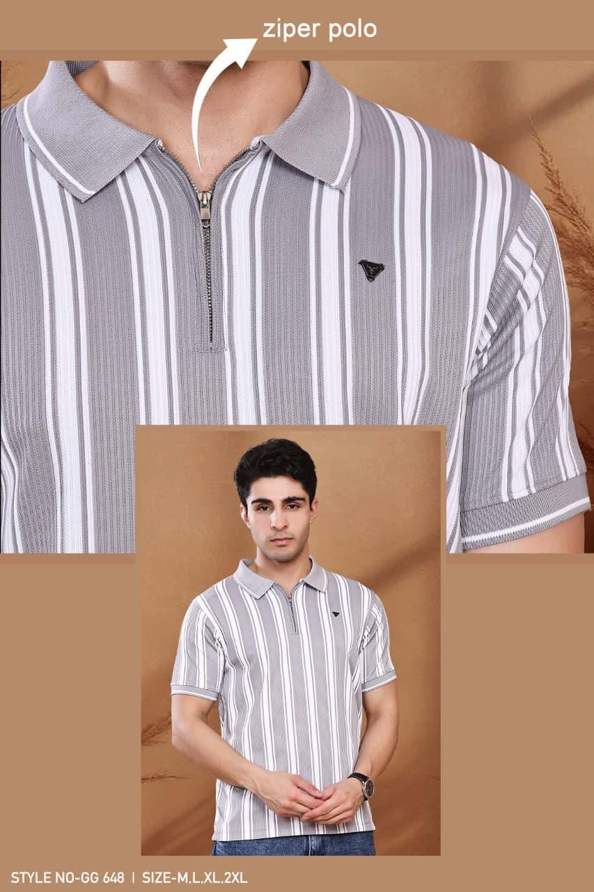 Style No 648 Grey Goat Vertical Mens Tshirts Supplier Ahmedabad