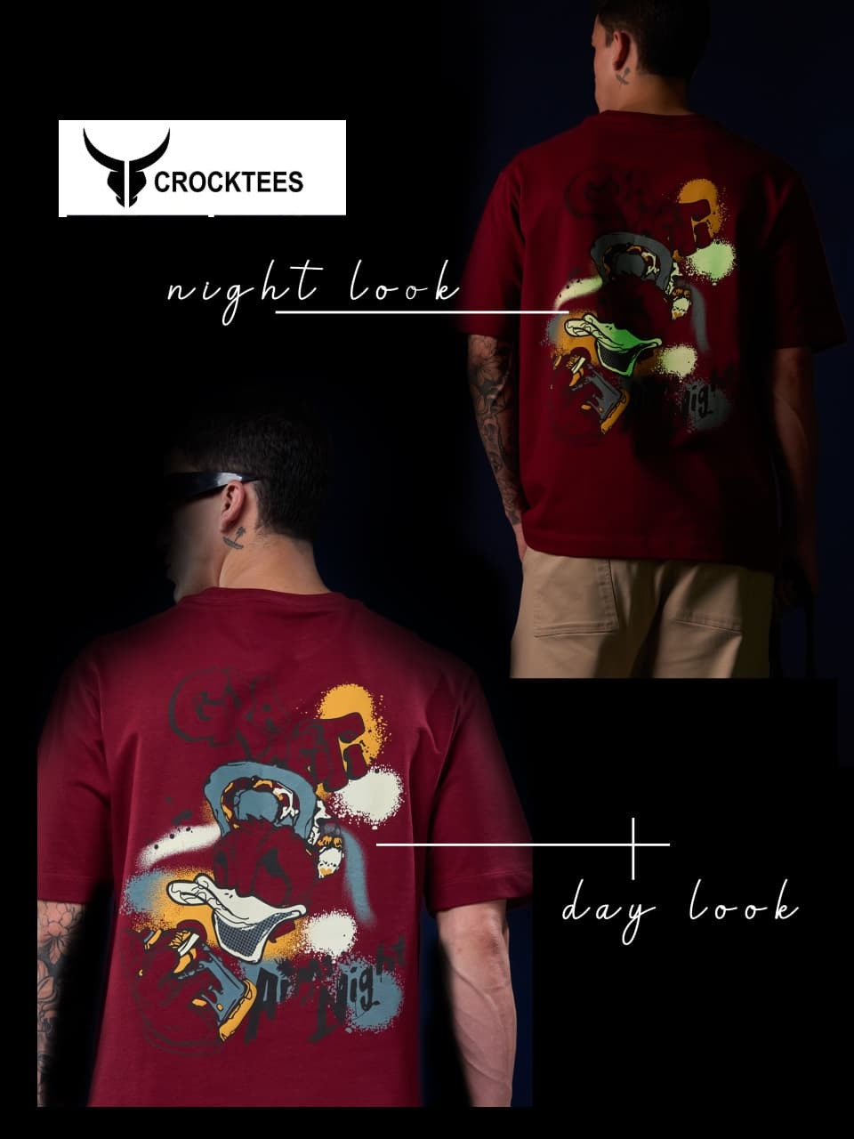 Style No Jh 195 Crocktees Cotton Looper Mens Tshirts Supplier