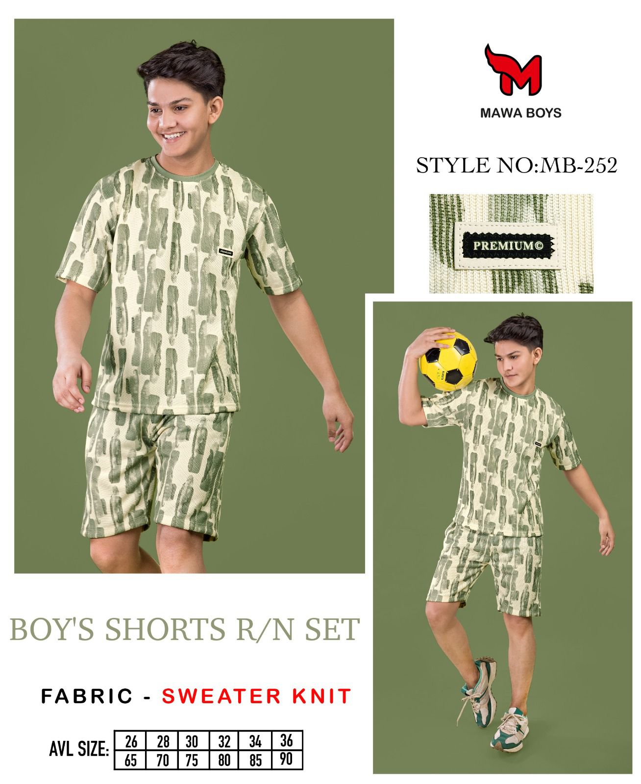 Style No Mb 252 Mawa Knit Boys Co Ord Set Exporter India
