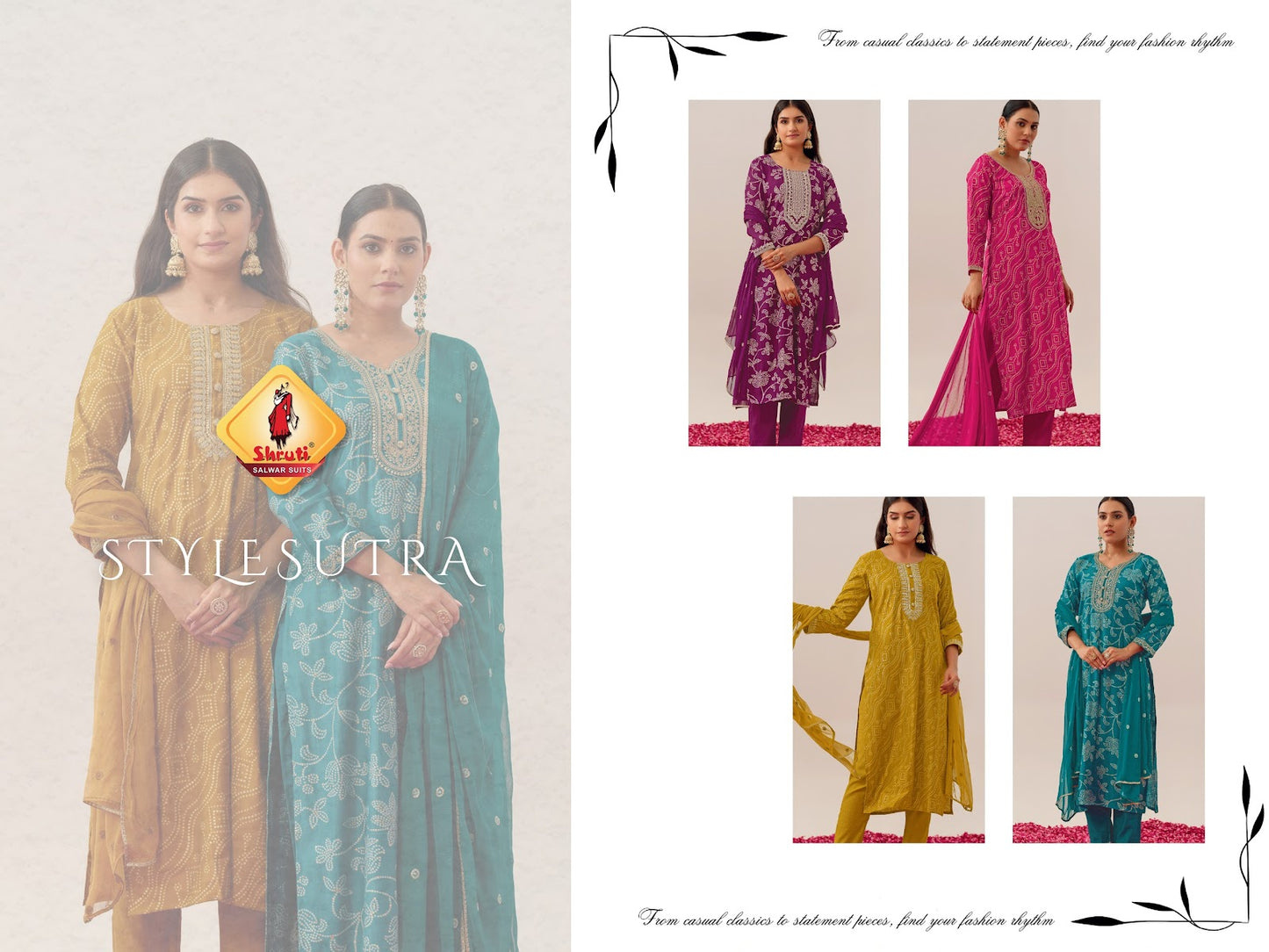 Style Sutra Shruti Viscose Readymade Pant Style Suits Manufacturer