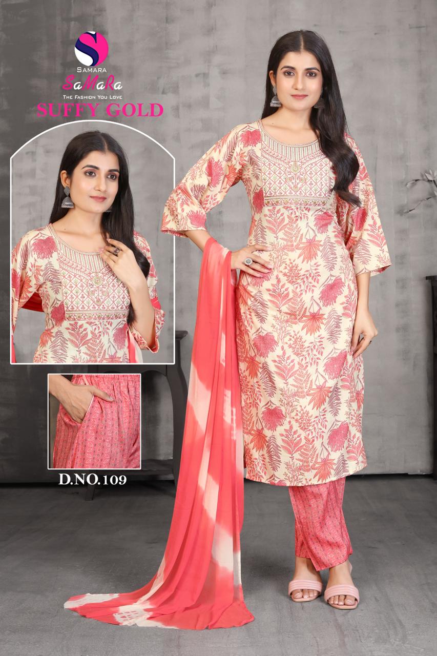 Suffy Gold Vol 2 Samara Capsule Readymade Pant Style Suits Supplier