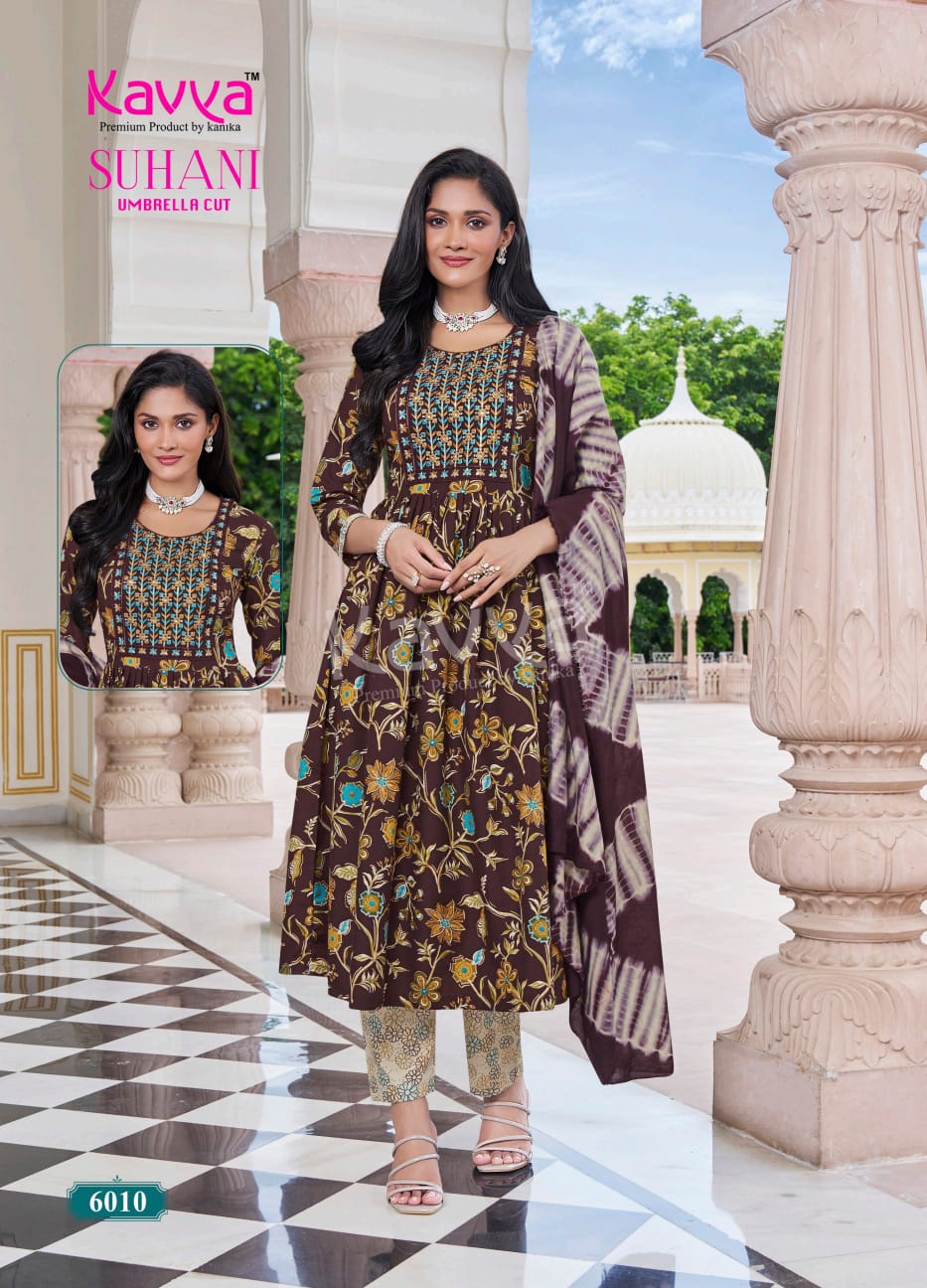 Suhani Vol 6 Kavya Viscose Readymade Pant Style Suits Wholesale Price