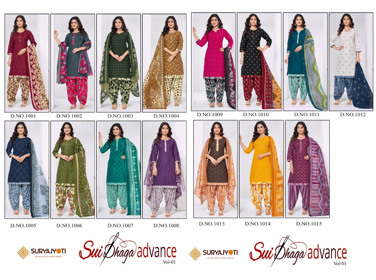 Sui Dhaga Advance Vol 1 Suryajyoti Readymade Cotton Patiyala Suits Wholesale Price