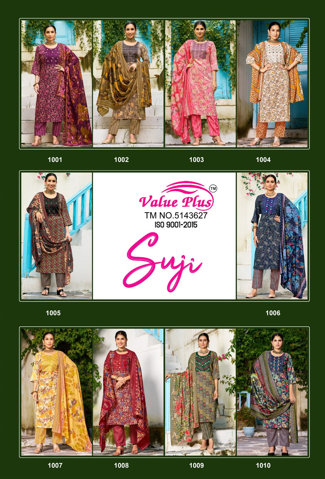 Suji Value Plus Two Tone Rayon Readymade Pant Style Suits Wholesale