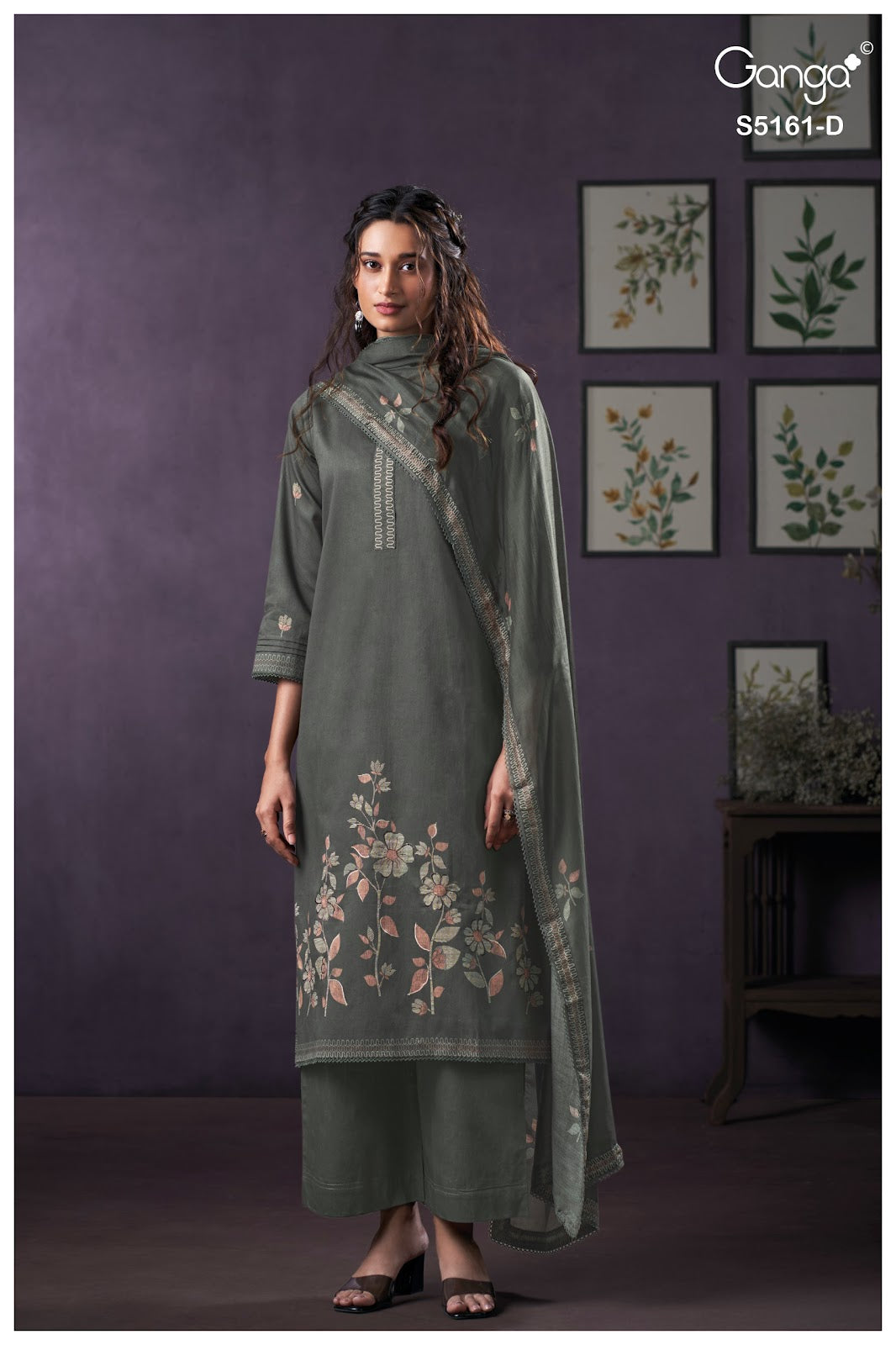 Sulagna S5161 Ganga Corduroy Plazzo Style Suits Exporter Gujarat