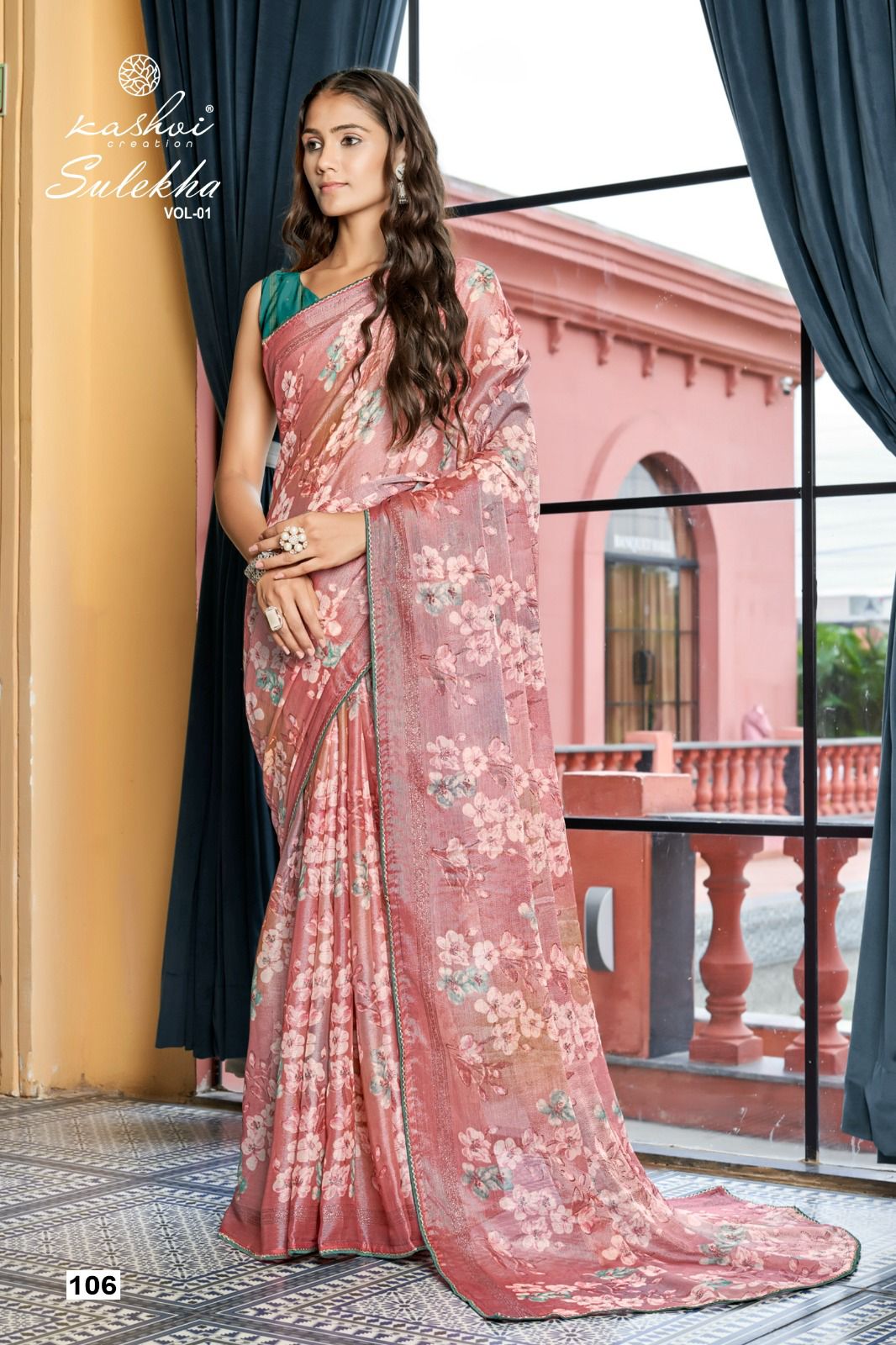 Sulekha Vol 1 Kashvi Creation Chiffon Sarees Supplier Ahmedabad