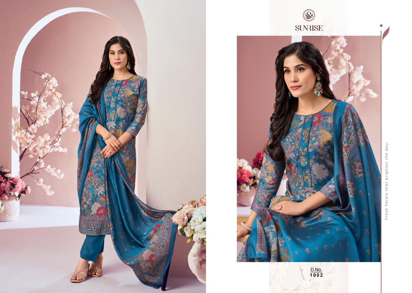 Sumaira Sunrise Modal Silk Pant Style Suits Exporter India