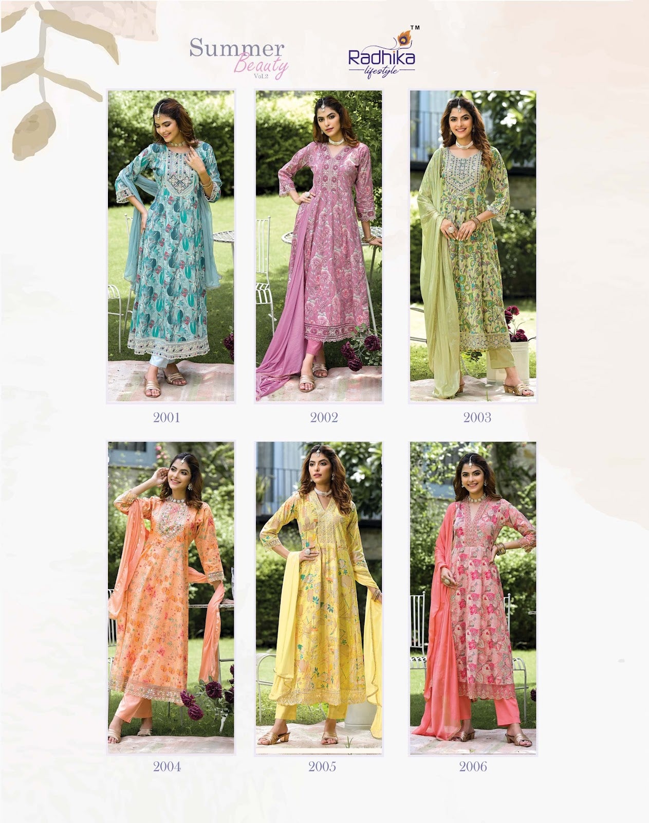 Summer Beauty Vol 2 Radhika Lifestyle Heavy Cotton Readymade Anarkali Suits Wholesaler India