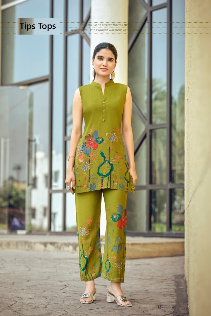 Summer Beauty Vol 4 Tips Tops Reyon Co Ord Set Exporter Gujarat