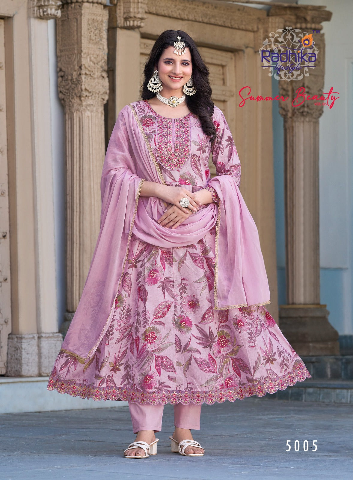 Summer Beauty Vol 5 Radhika Lifestyle Cotton Readymade Anarkali Suits Exporter Gujarat