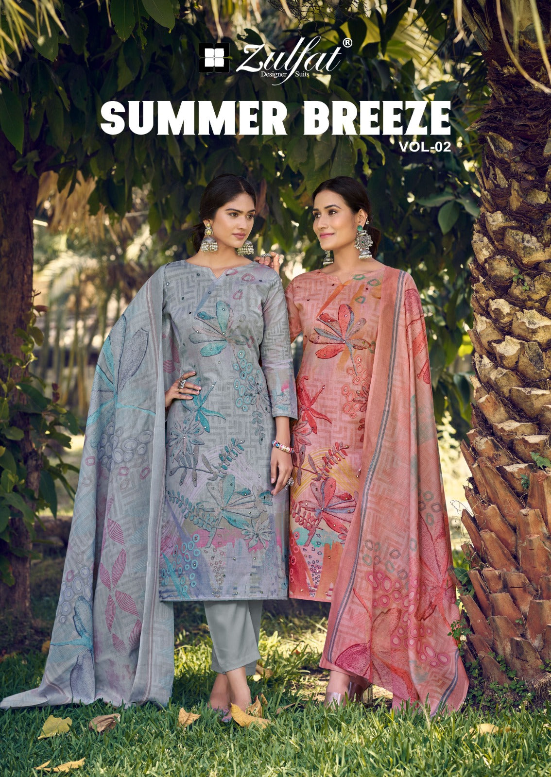 Summer Breeze Vol 2. Zulfat Designer Cotton Karachi Salwar Suits Exporter Ahmedabad