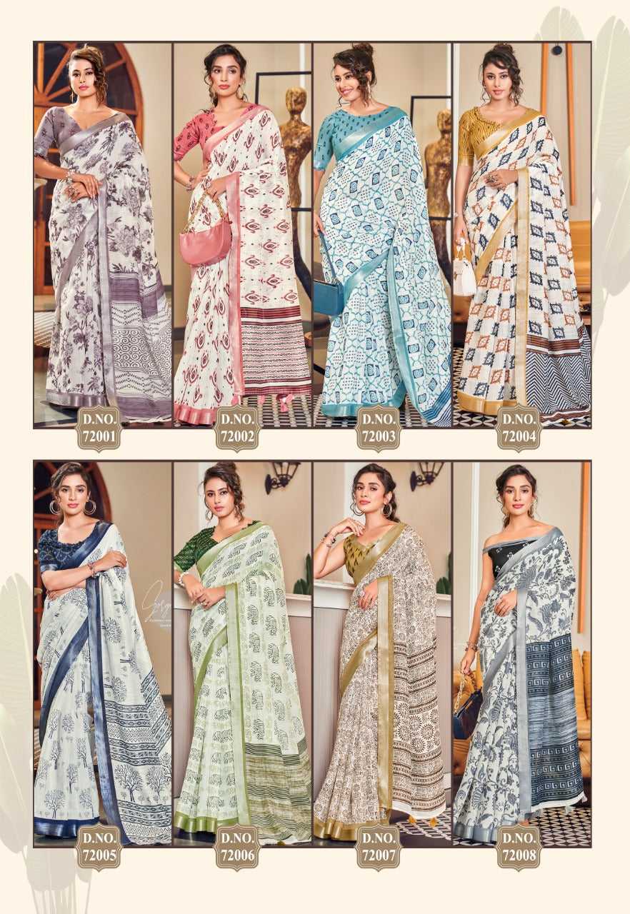 Summer Cool Season 2 Siddhanth Lilen Sarees Supplier Ahmedabad