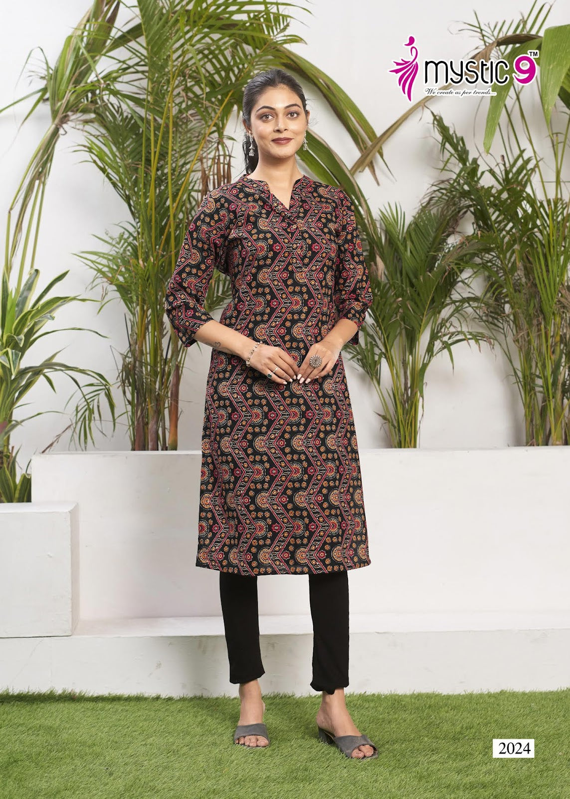 Summer Cool Vol 2 Mystic 9 Cambric Knee Length Kurtis Supplier India