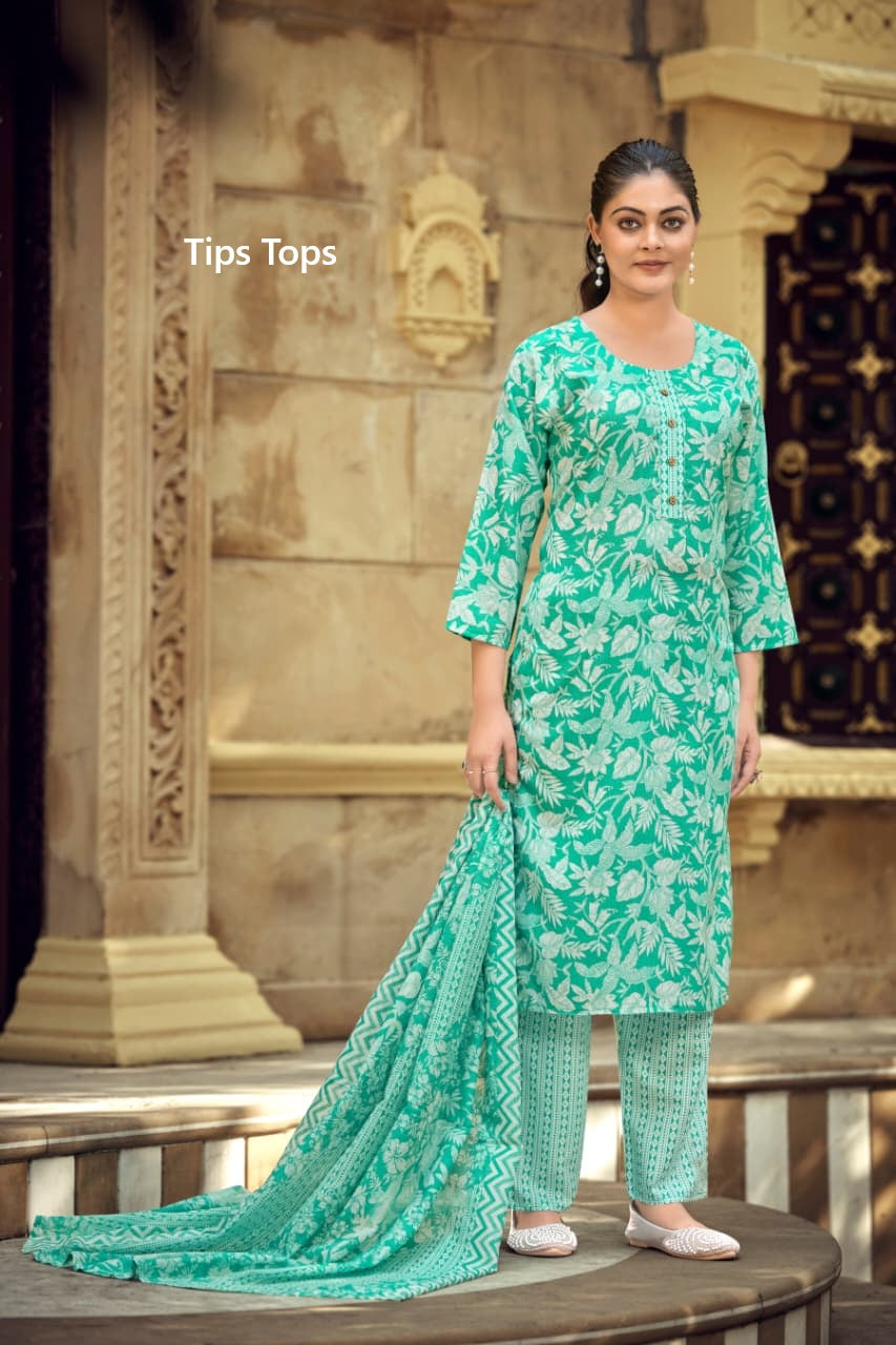 Summer Fashion Vol 11 Tips Tops Readymade Cotton Pant Suits Wholesaler Gujarat