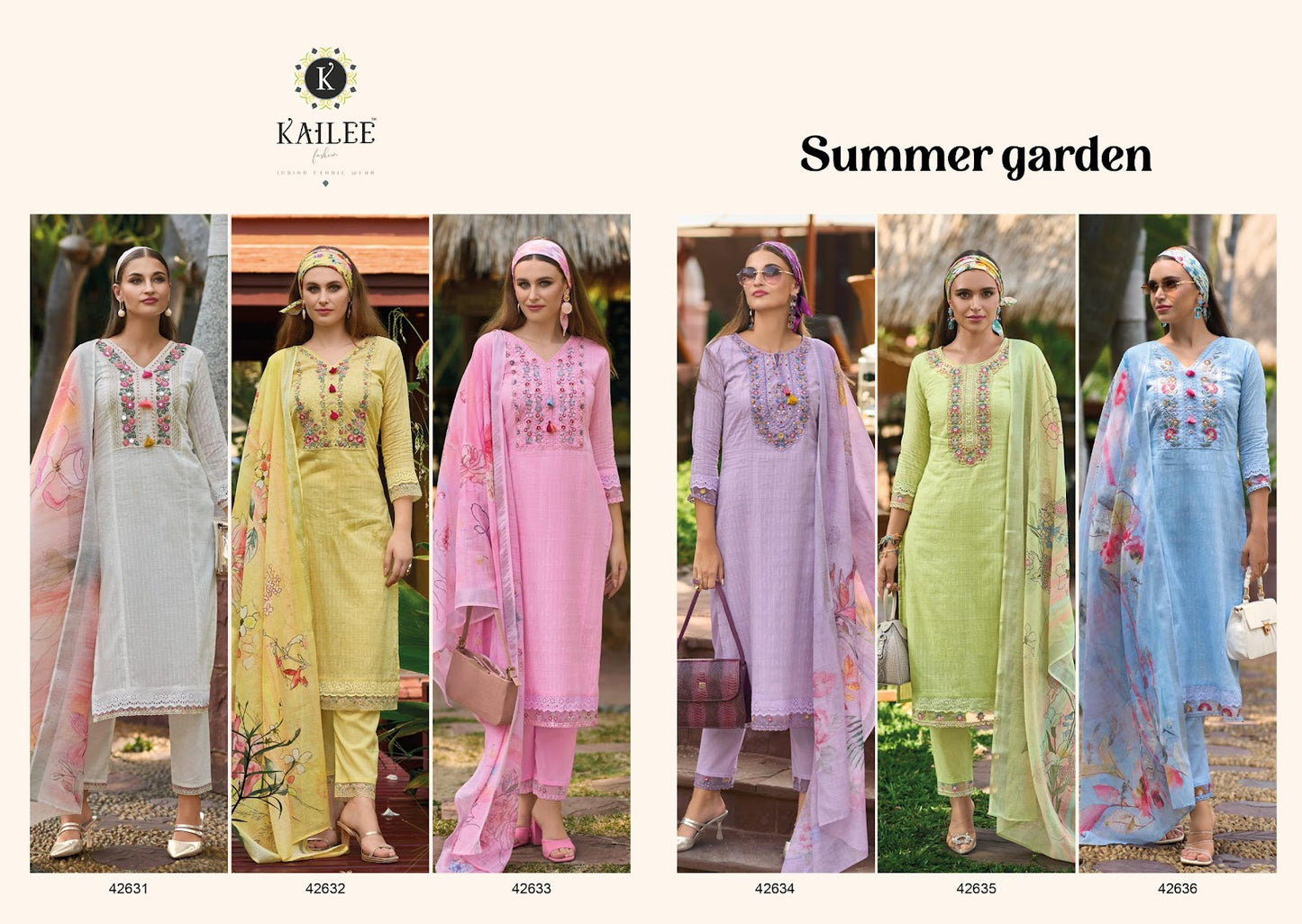 Summer Garden Kailee Fashion Cotton Readymade Pant Style Suits