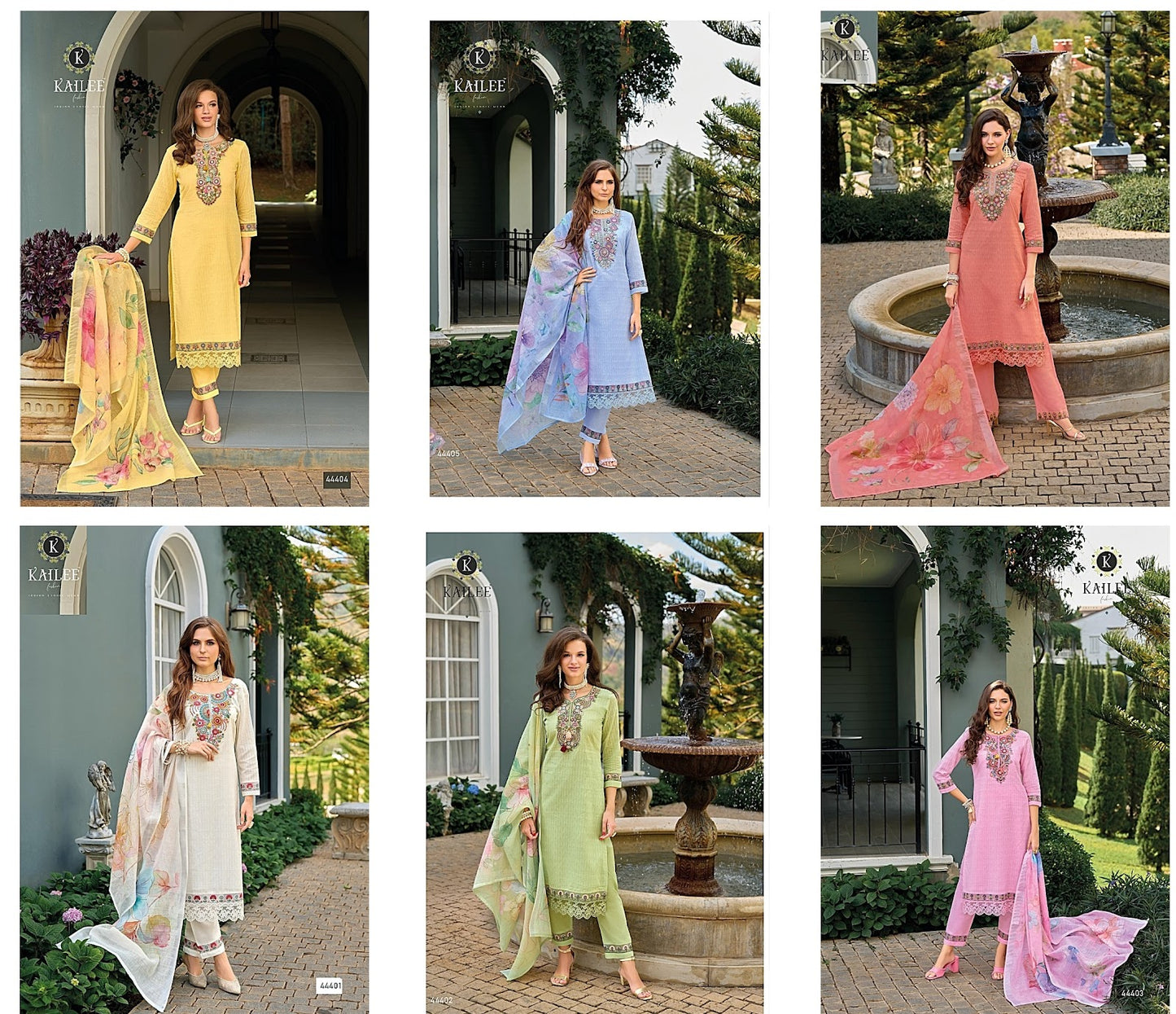 Summer Garden Vol 2 Kailee Fashion Pure Cotton Readymade Pant Style Suits Manufacturer Ahmedabad