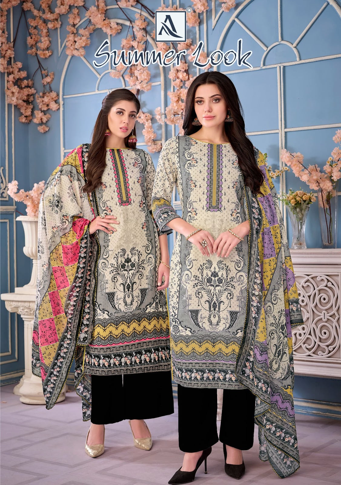 Summer Look Alok Zam Karachi Salwar Suits Manufacturer India