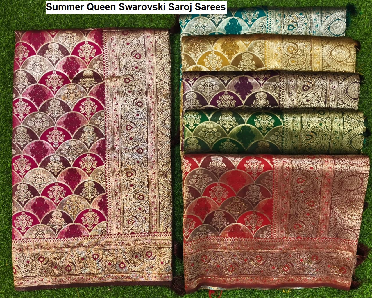 Summer Queen Swarovski Saroj Pure Silk Sarees Manufacturer Ahmedabad