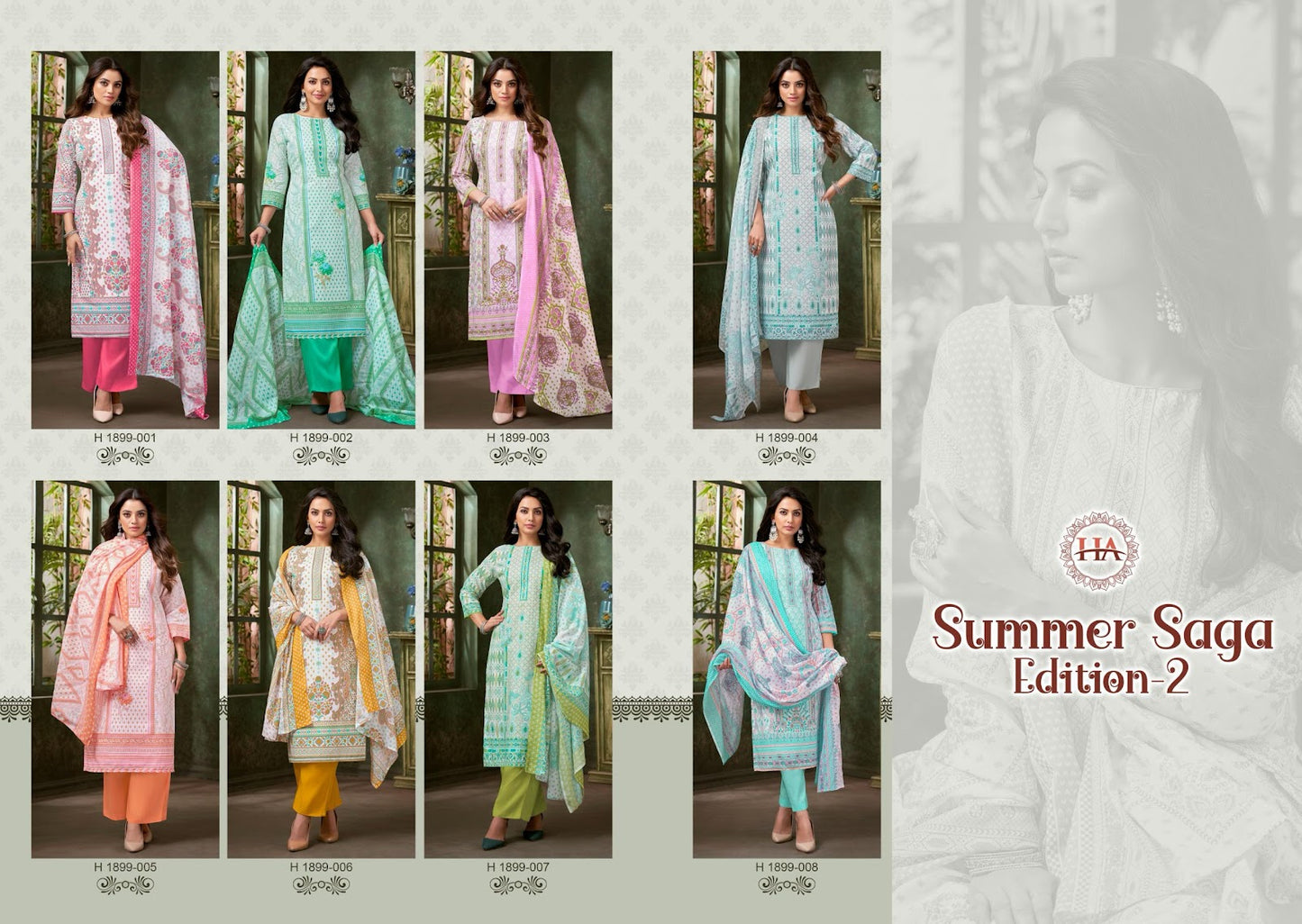 Summer Saga Edition 2 Harshit Fashion Pure Cotton Pant Style Suits Exporter Ahmedabad